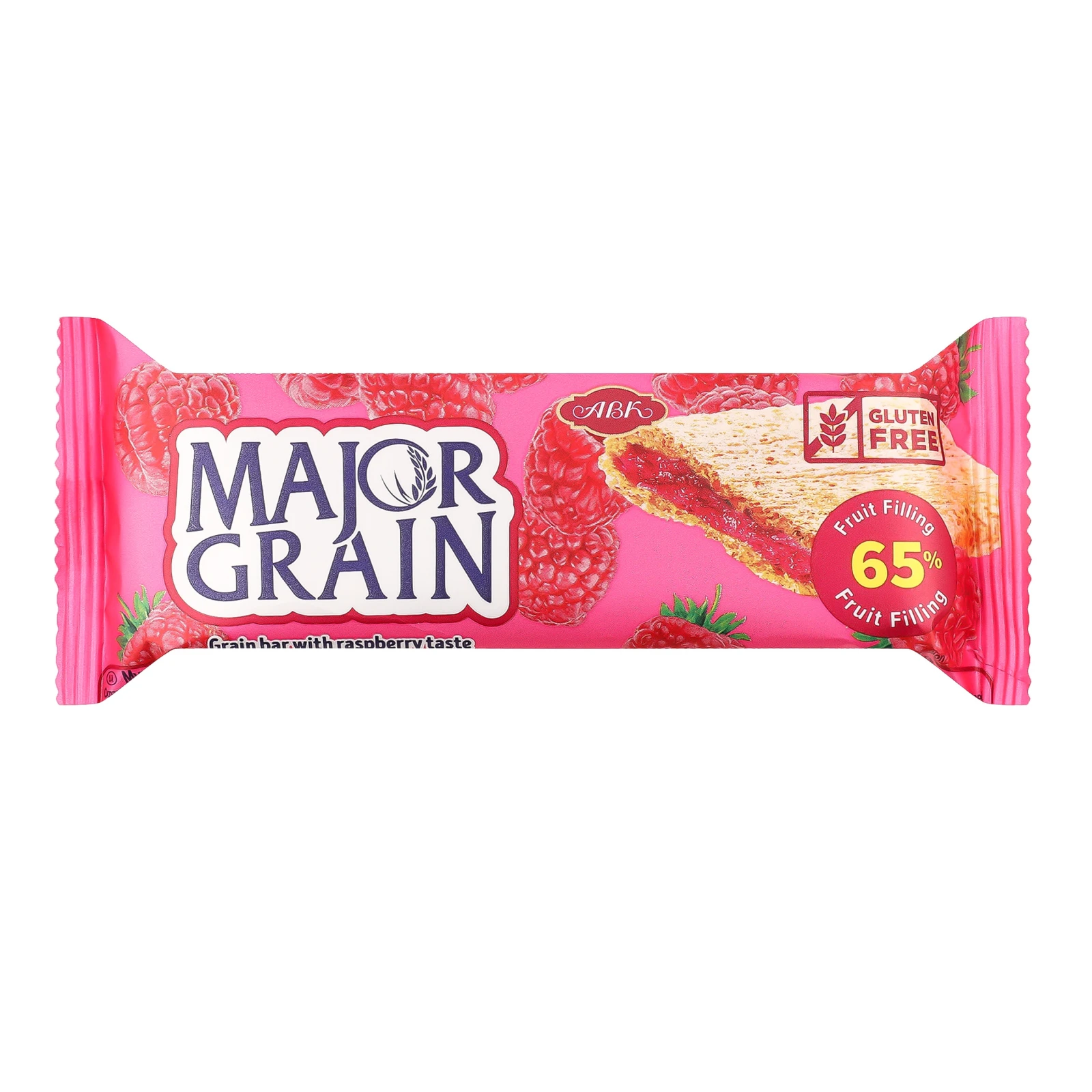 Батончик АВК Major Grain цільнозерновий Малина 40г Фото №:1