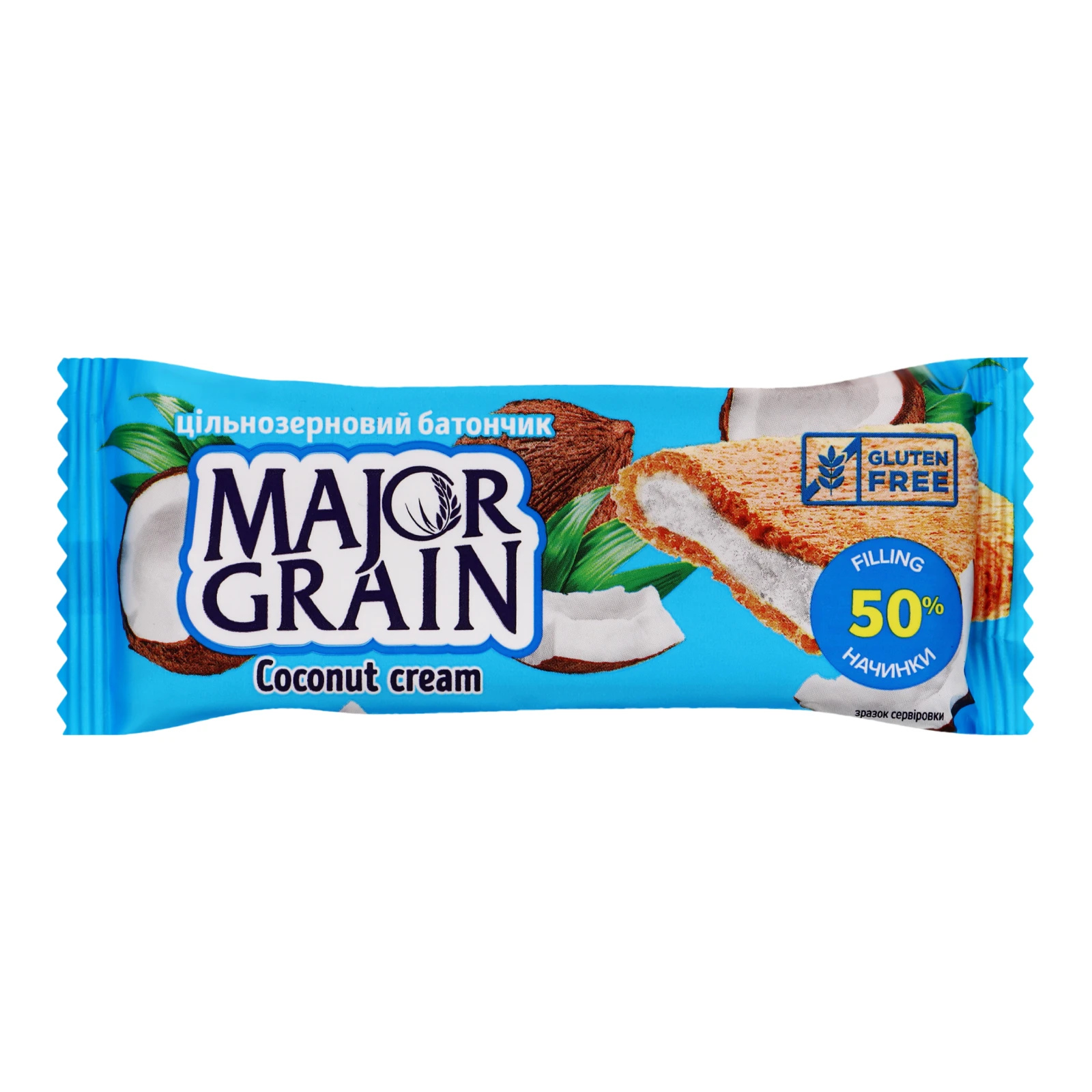 Батончик АВК Major Grain Coconut cream цільнозерновий 40г Фото №:1