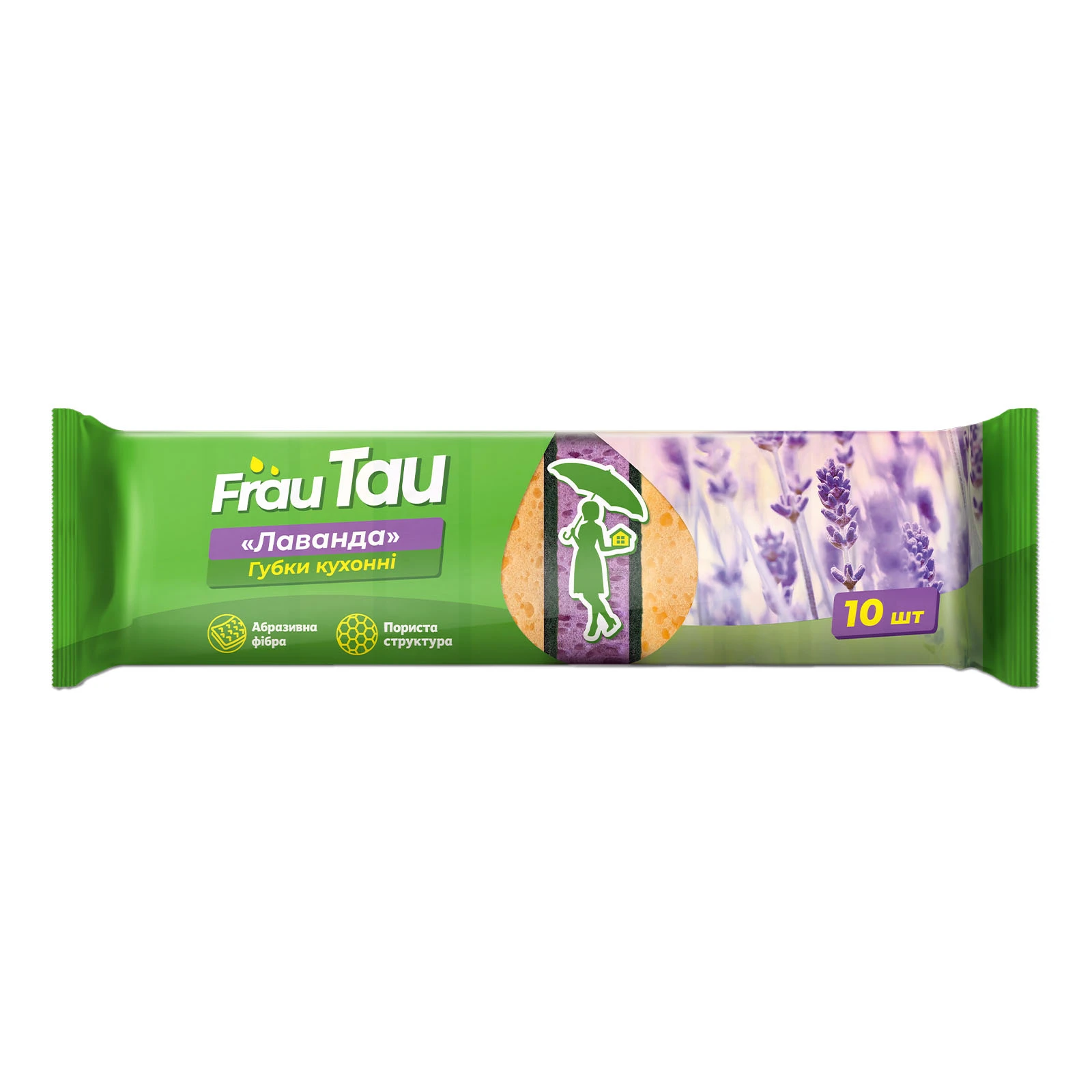 & Губка кухонна Frau Tau 10шт лаванда Фото №:1