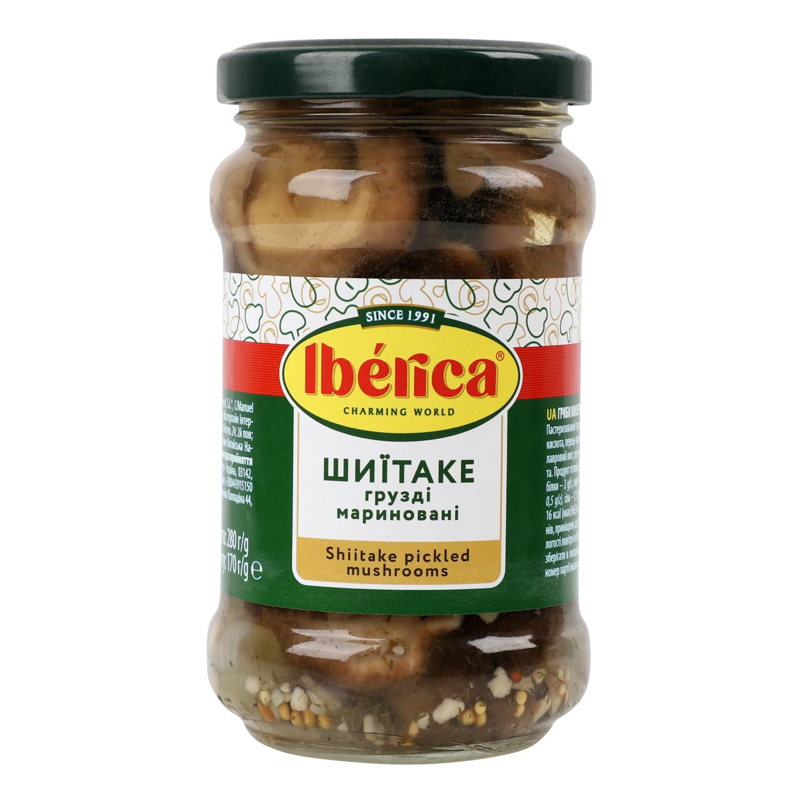 Гриби Iberica Шиїтаке Грузді мариновані консервовані 280г