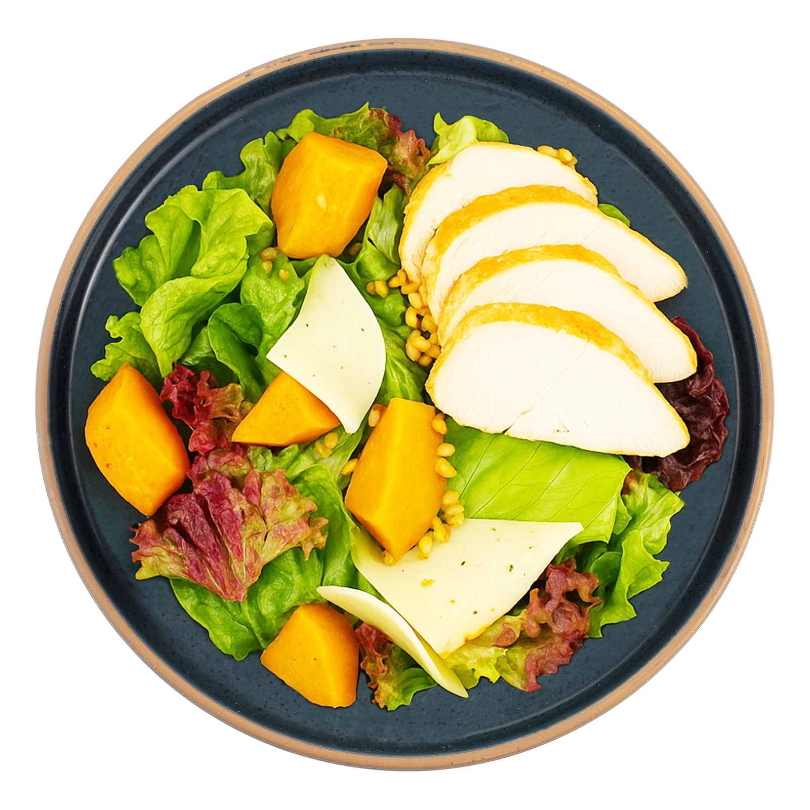 Салат з печеним гарбузом та куркою 200г Фото №:1