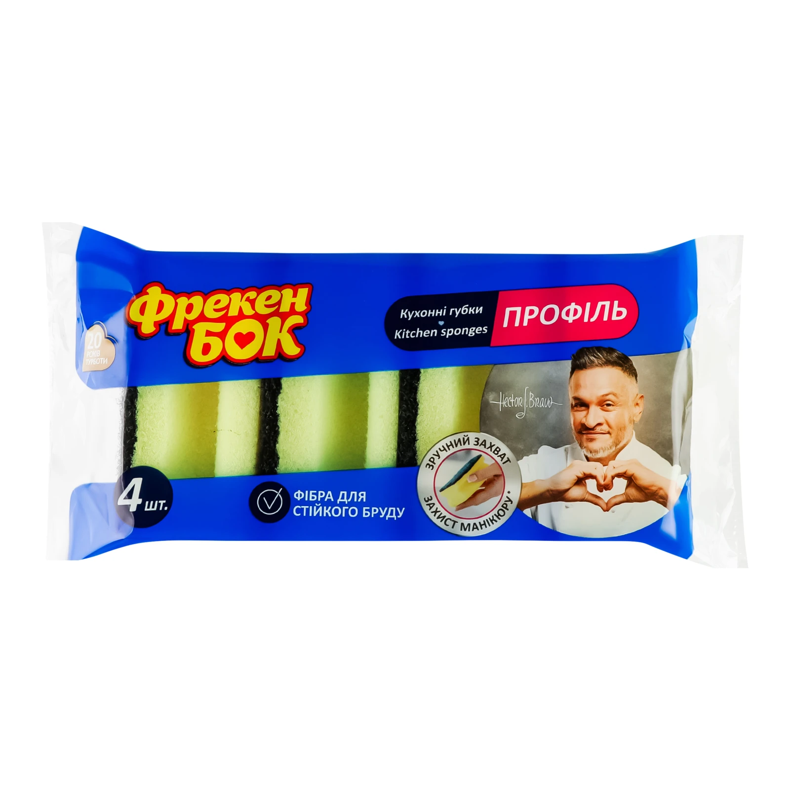 Губки кухонні Фрекен Бок Профіль 4шт/уп Фото №:1