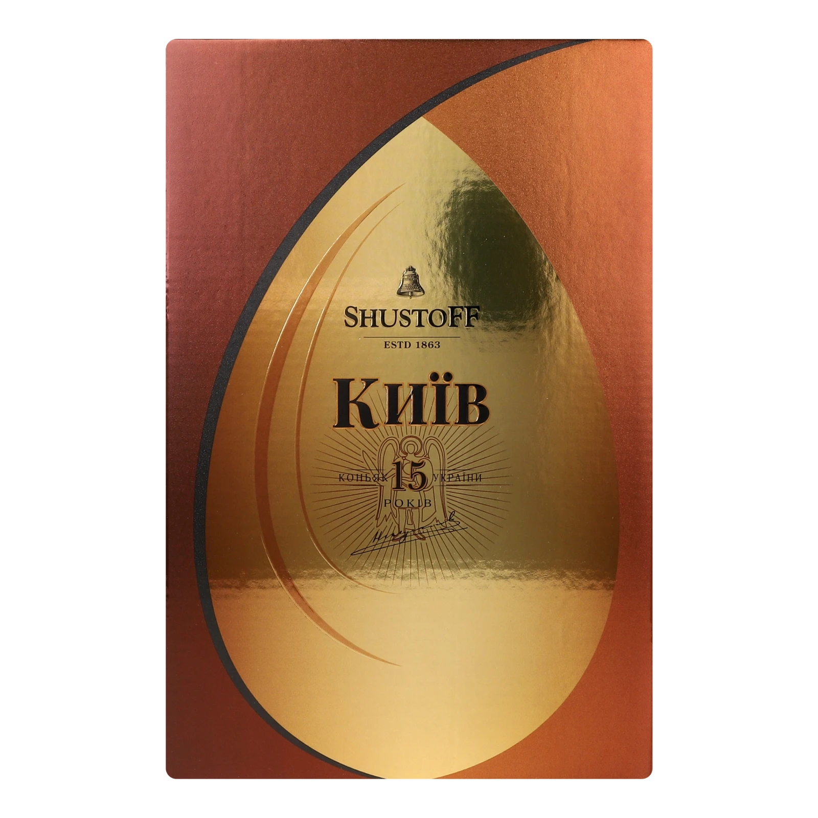 Коньяк Shustoff Київ 15 років марочний 42% 0.7л Фото №:1