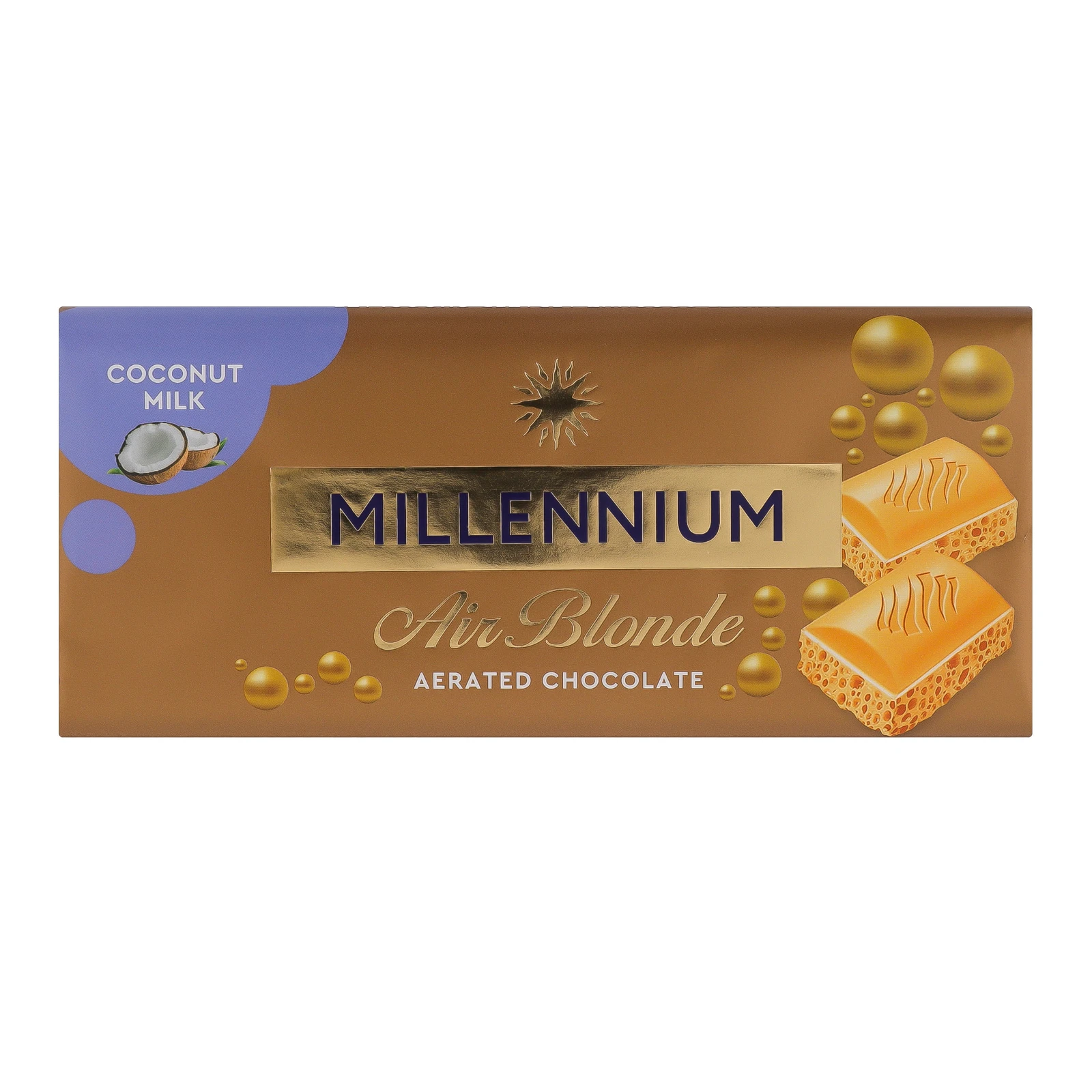 Шоколад Millennium Air Blonde Coconut Milk білий пористий 85г Фото №:1