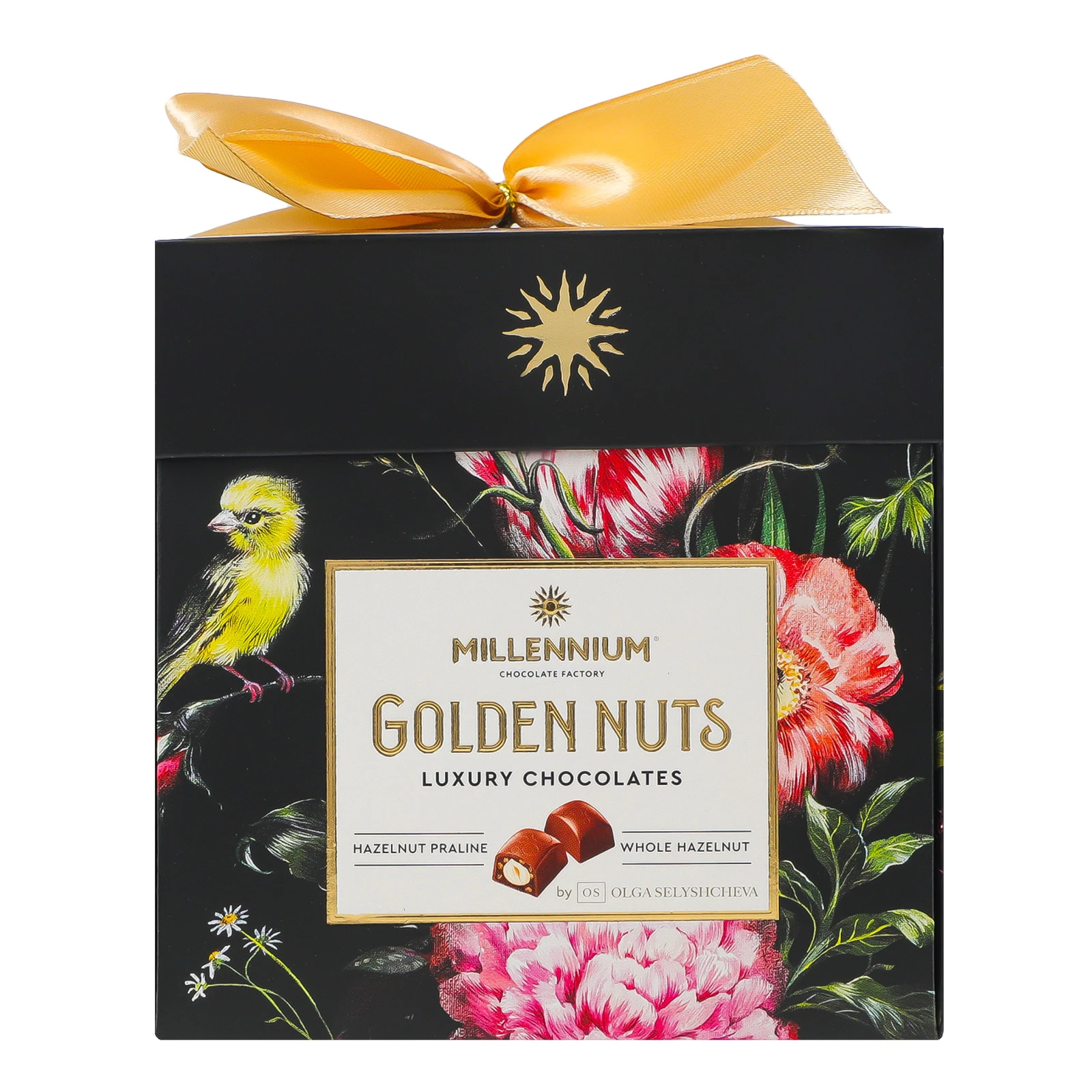 Цукерки Millennium Golden nut шоколадні з начинкою та цілими горіхами 150г