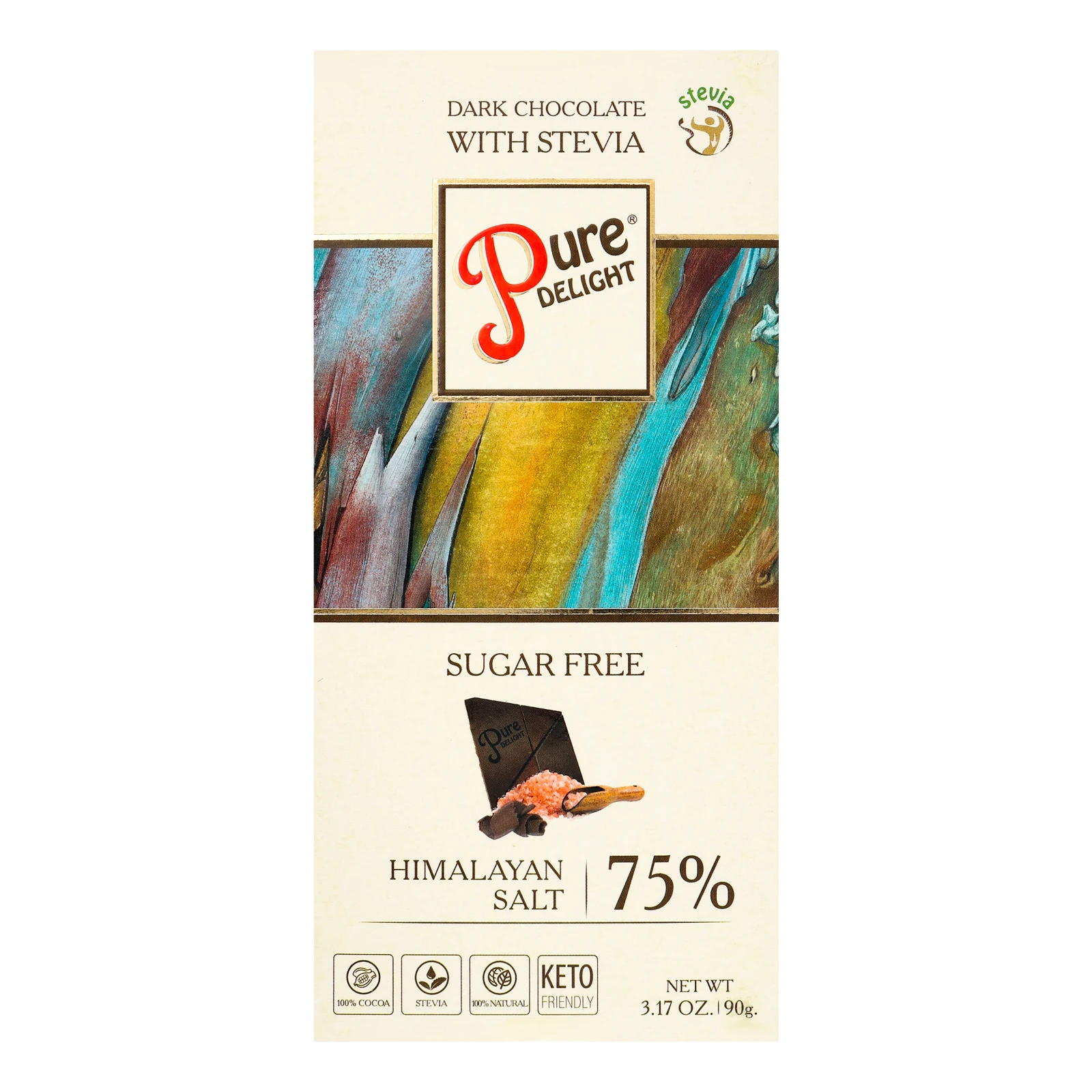 Шоколад Pure Delight Himalayan salt чорний 75% 90г Фото №:1