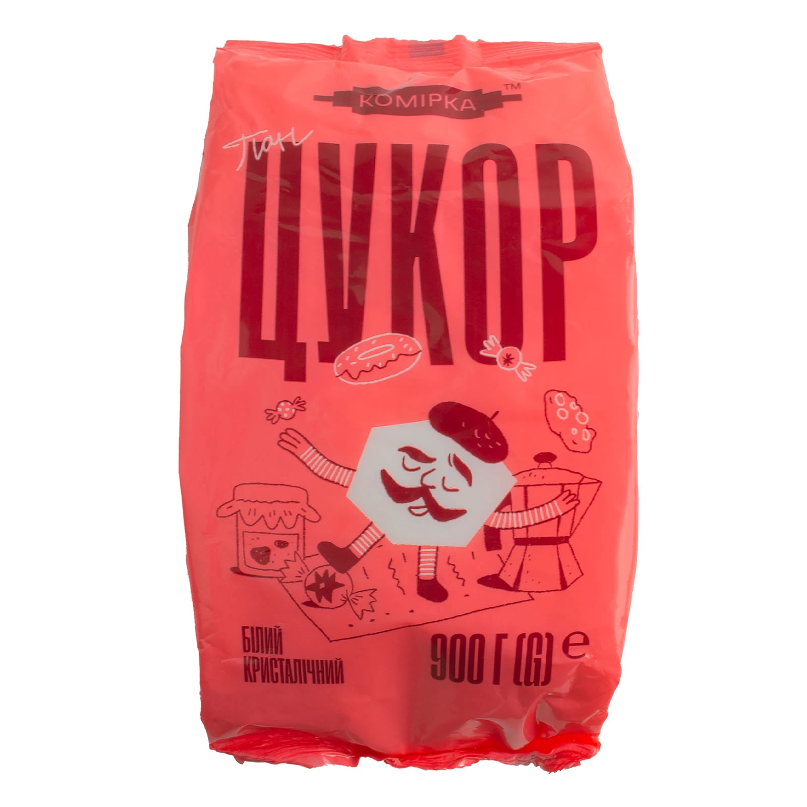 Цукор Комірка білий кристалічний 900г