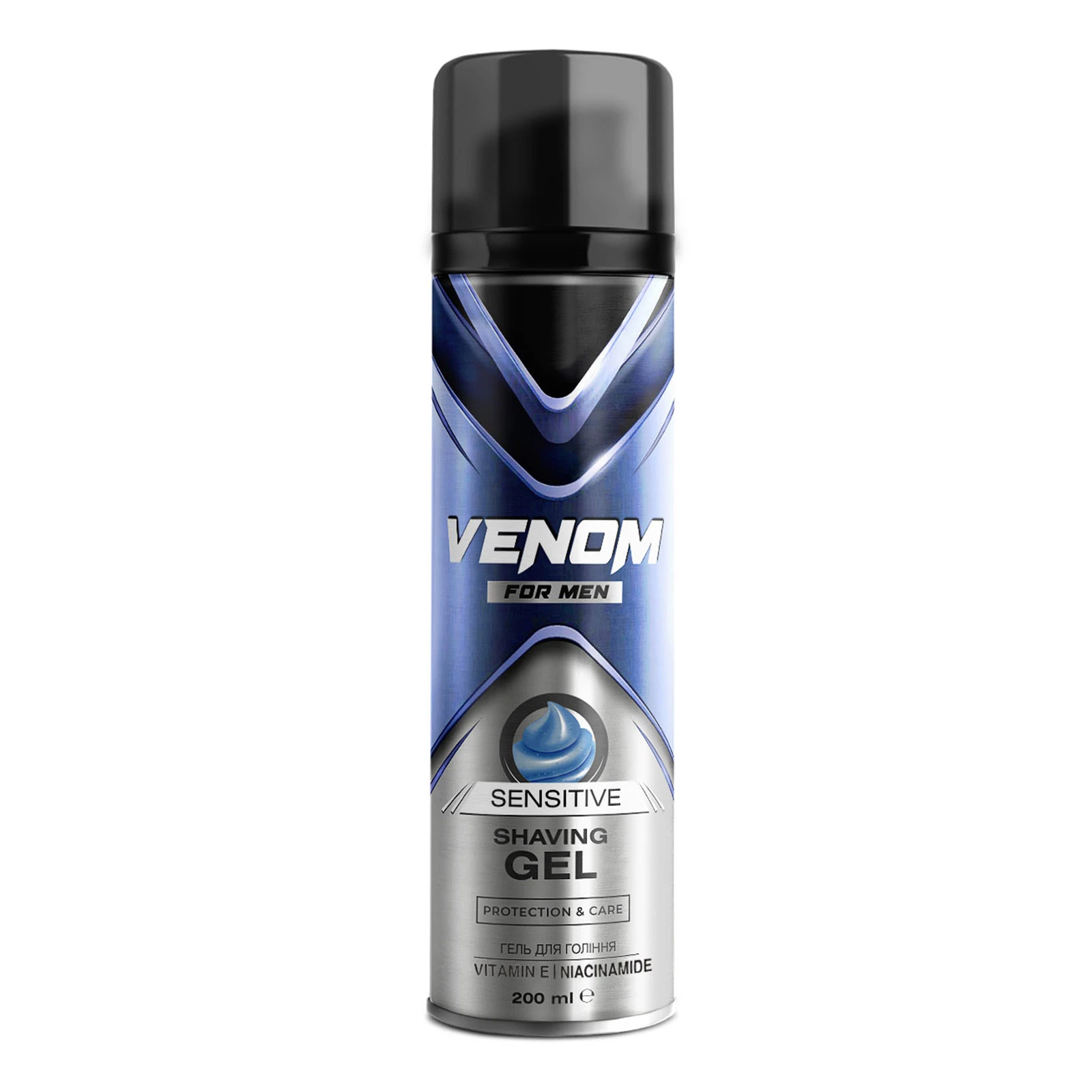 Гель для гоління Venom 200мл for men Sensitive Фото №:1