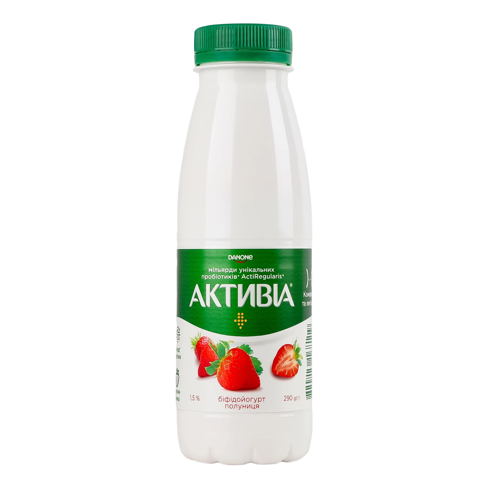 Біфідойогурт Активіа Полуниця 1.5% 290г Фото №:1