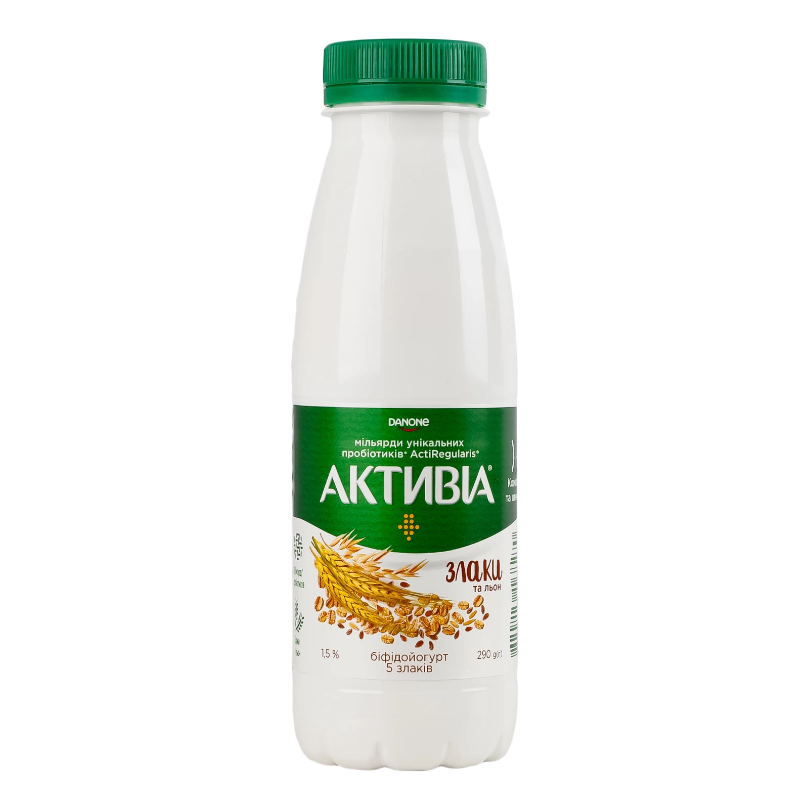 Біфідойогурт Активіа 5 злаків 1.5% 290г Фото №:1