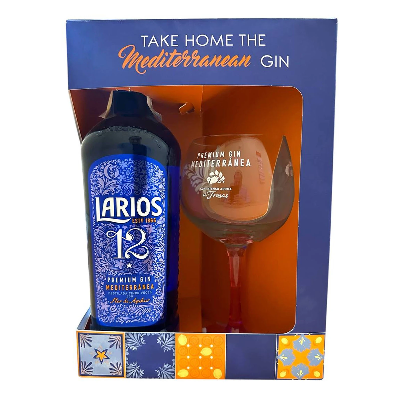 Набір Larios джин 12 Premium 40% 0.7л + келих Фото навігації №:1