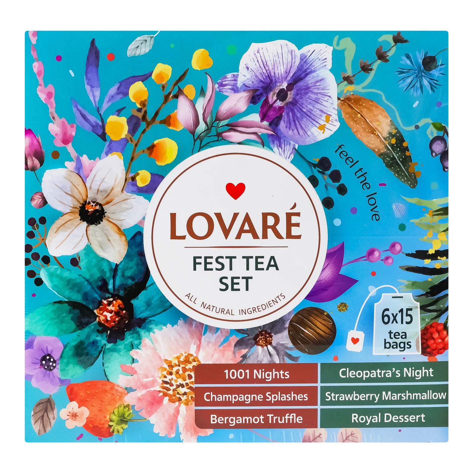 Набір чаю Lovare Fest tea set 90шт 157.5г