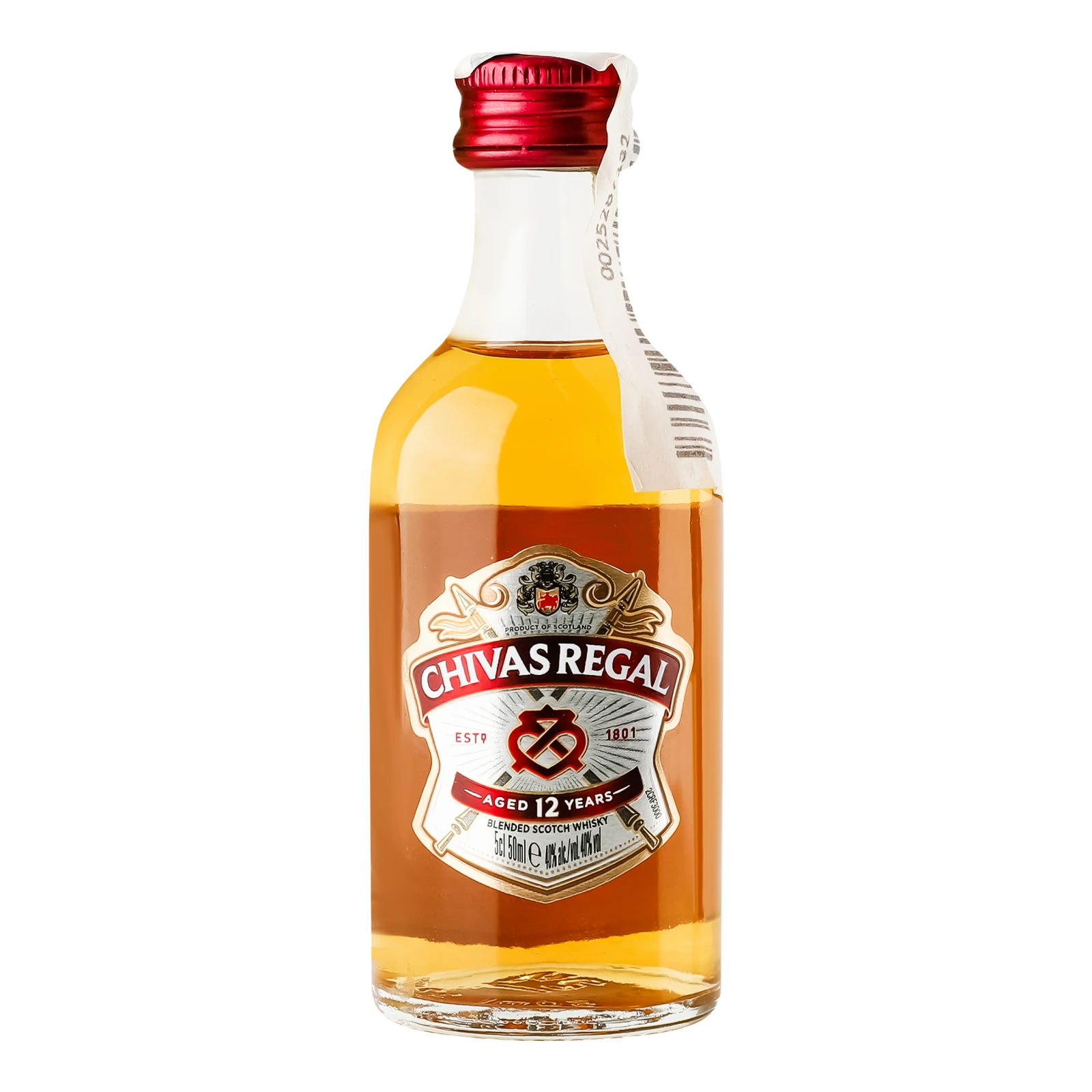 Віскі Chivas Regal 12YO шотландське купажоване 40% 0.05л Фото №:1