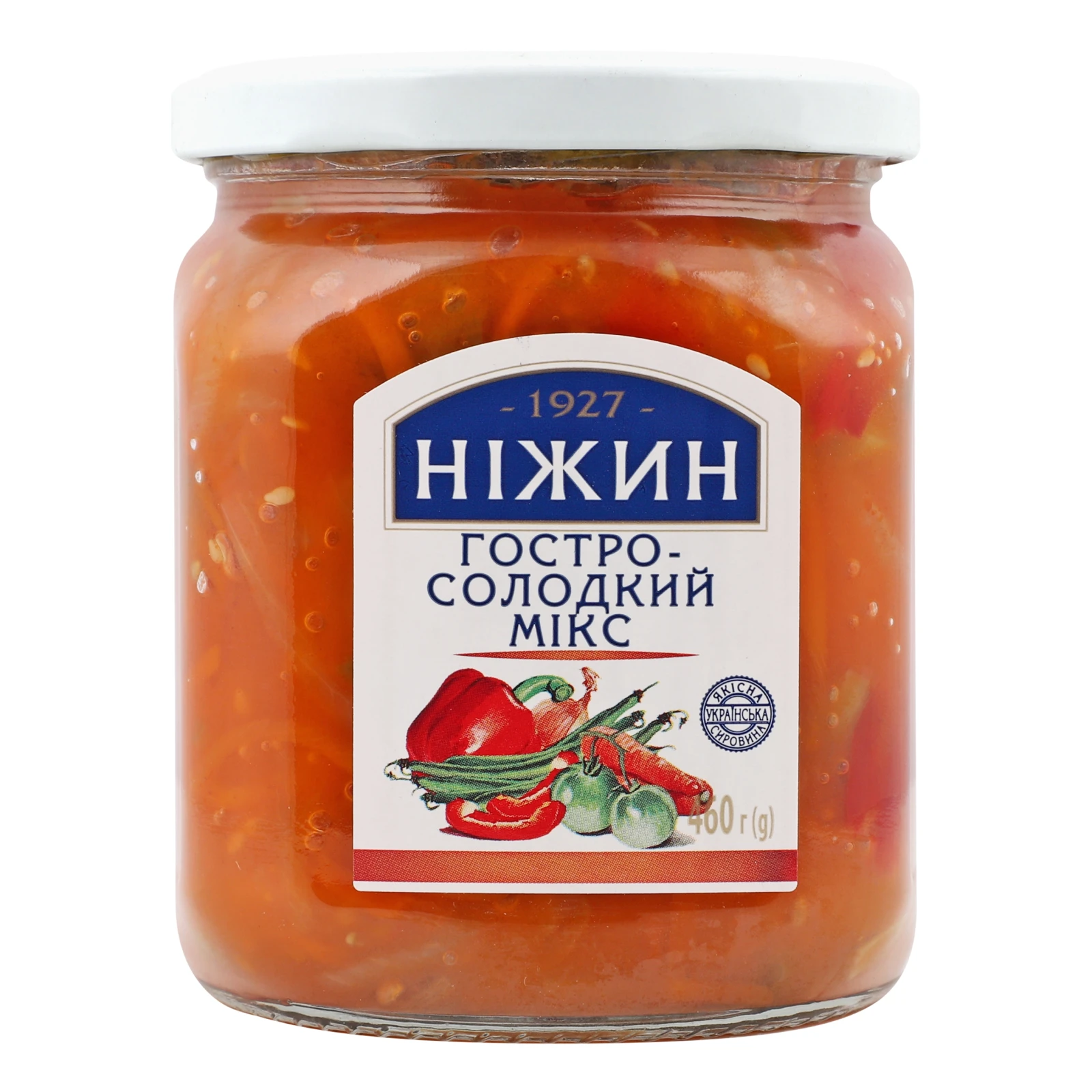 Салат Ніжин овочевий Гостро-солодкий мікс 460г