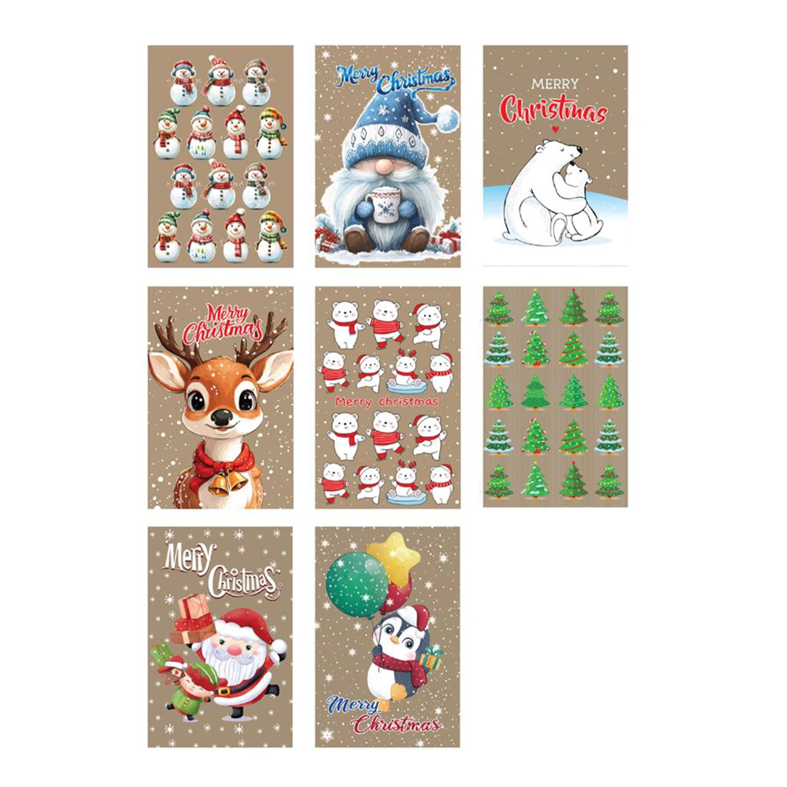 Пакет паперовий 255*170*70мм крафт новорічний Фото №:2