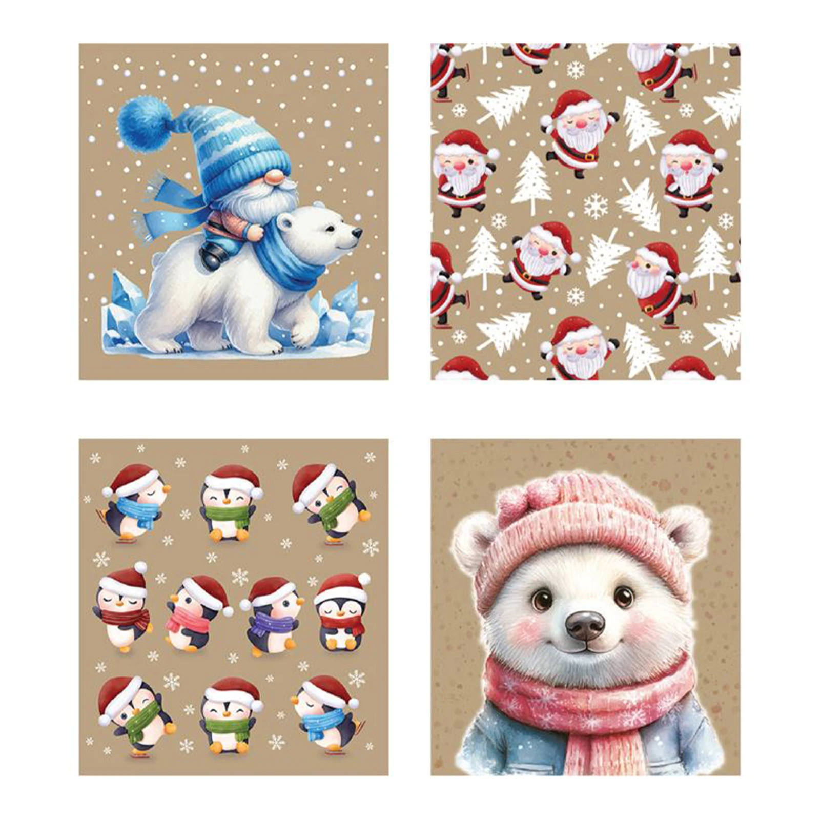 Пакет паперовий 240230100мм крафт новорічний Фото №:2