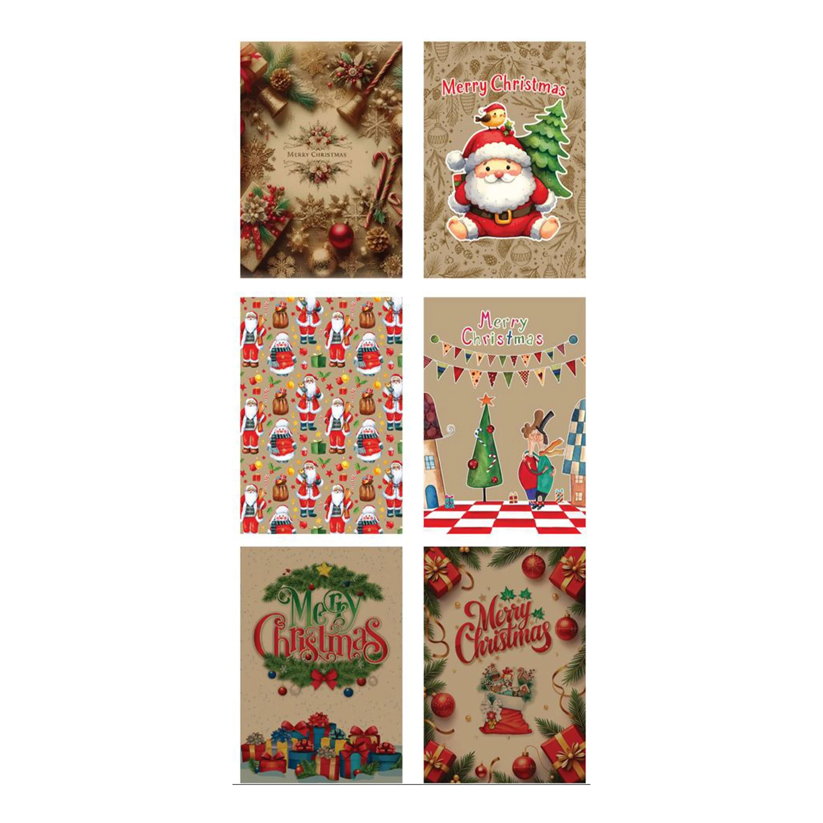 Пакет паперовий 380280120мм крафт новорічний Фото №:2