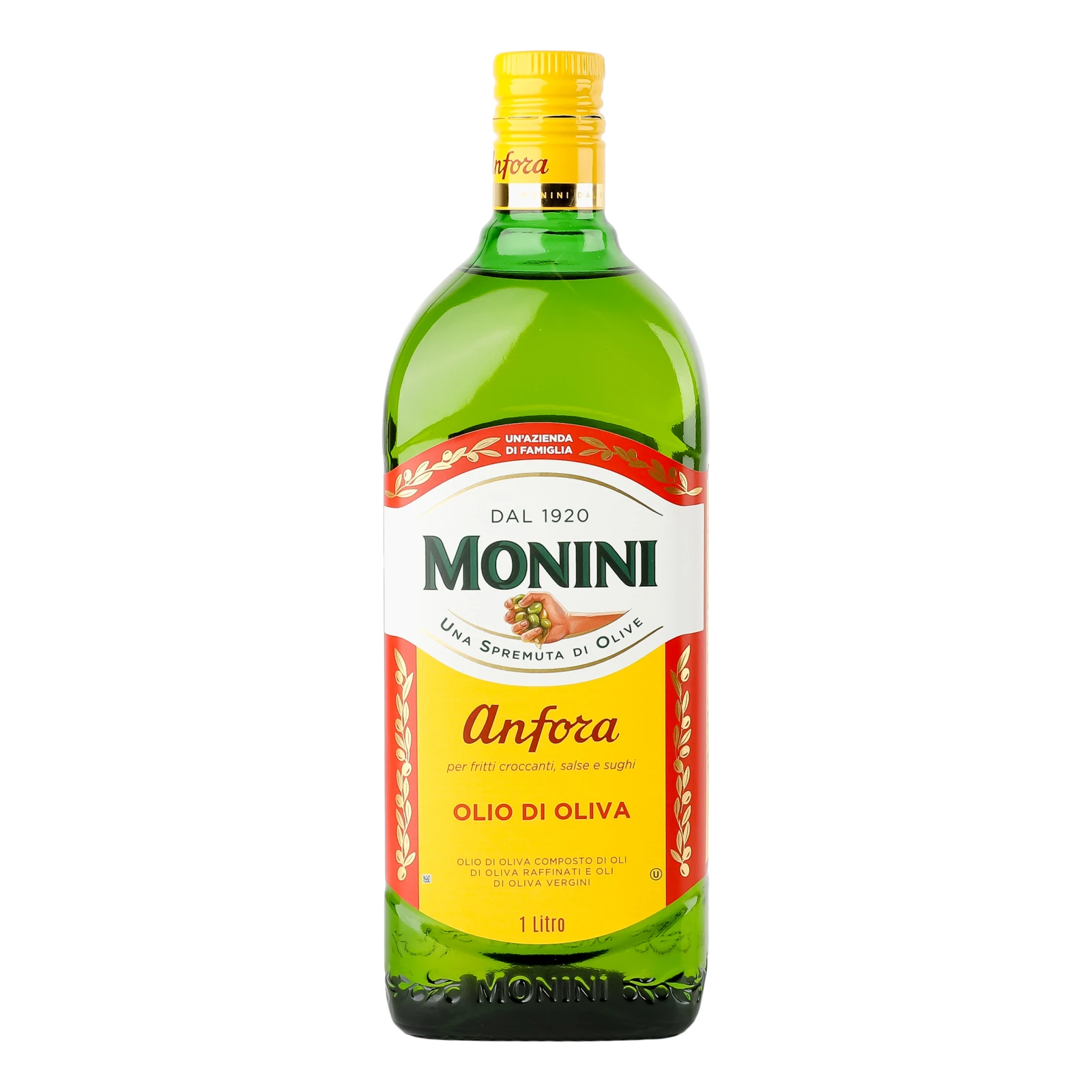Олія Monini оливкова Anfora першого холодного віджиму рафінована 1л Фото №:1