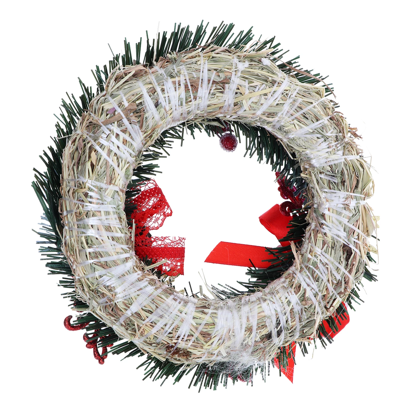 Вінок Mislt прикрашений солома 150мм 1шт Фото №:2