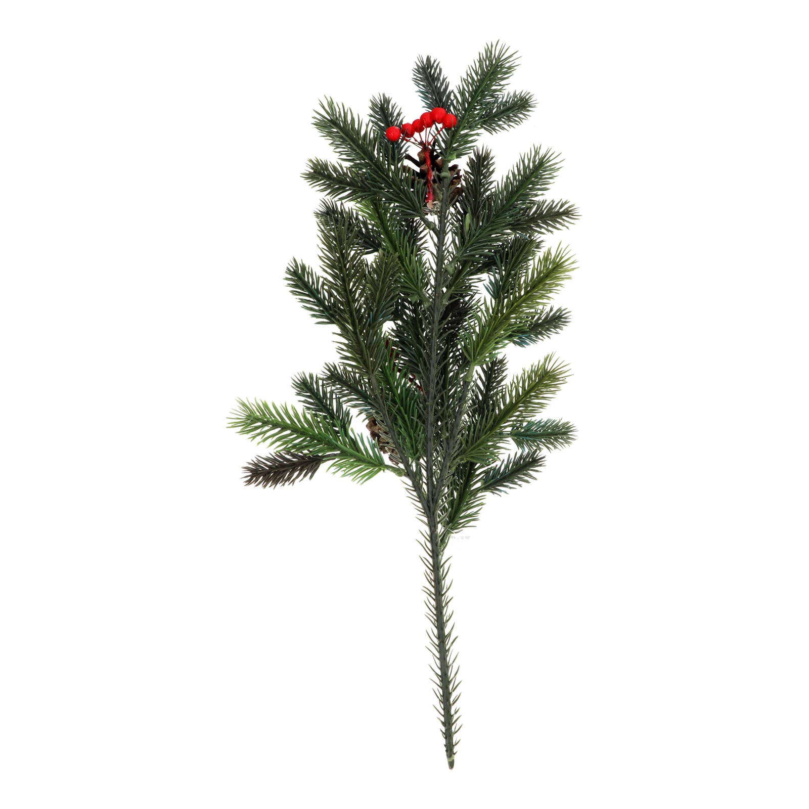 Прикраса новорічна Mislt Штучна гілка лита декоративна 30*20*5см 1шт Фото №:2