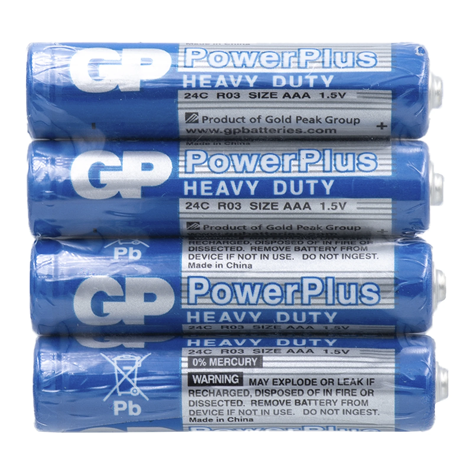 & Батарейка GP PowerPlus 1,5V R03 AAA 24C-S4 блістер 4шт