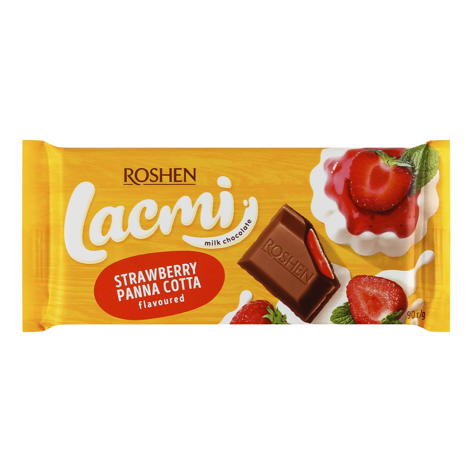 Шоколад Roshen 90г Lacmi полунична панакота Акція Фото №:1