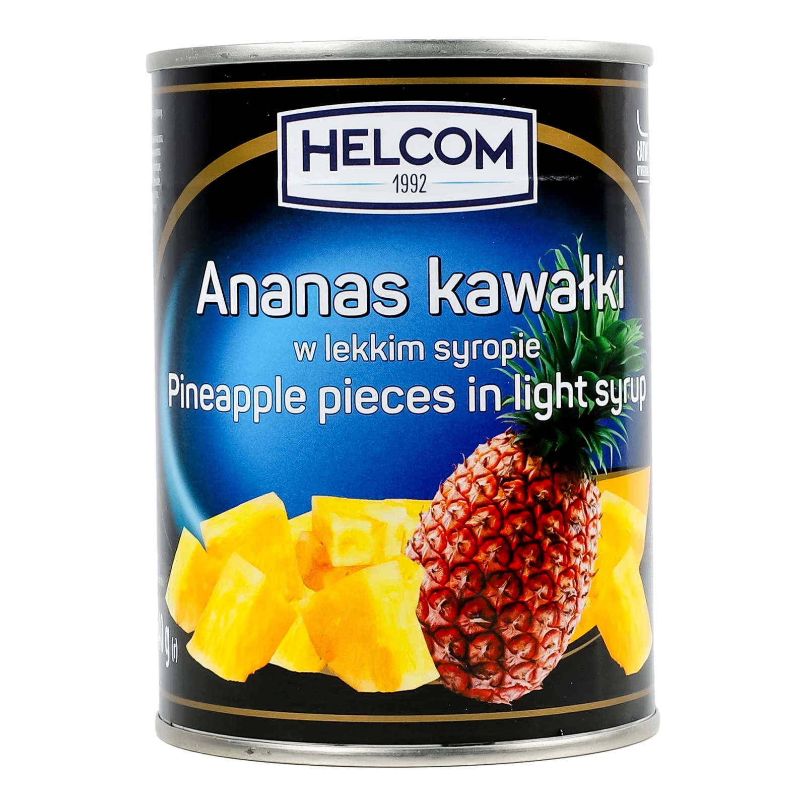 Ананаси Helcom шматочки в легкому сиропі 565г Фото №:1