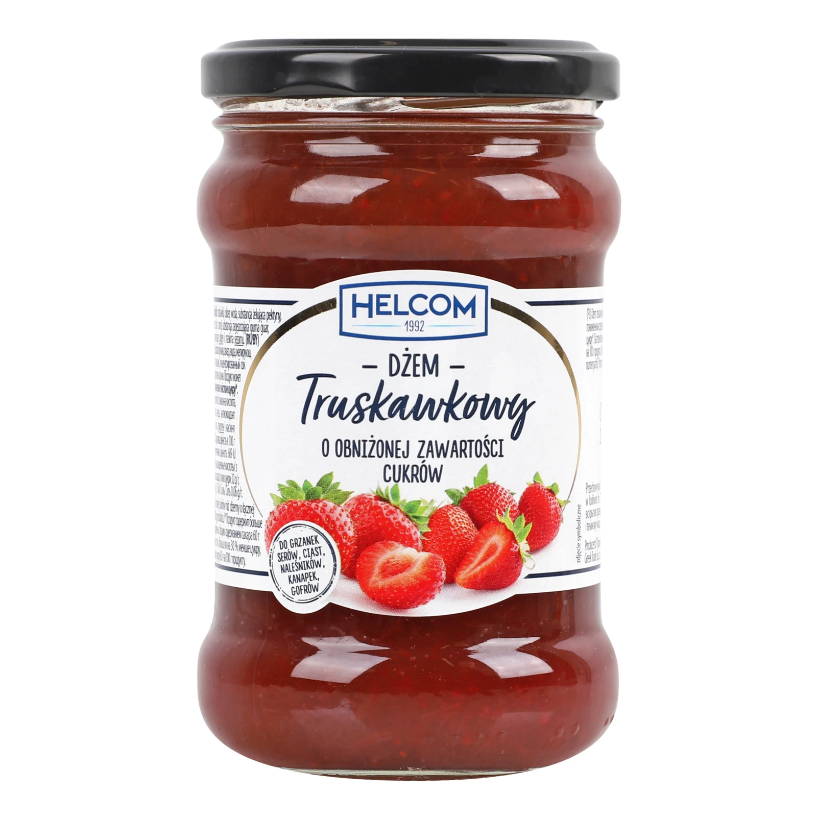 Джем Helcom полуничний зі зниженим вмістом цукру 320г Фото №:1