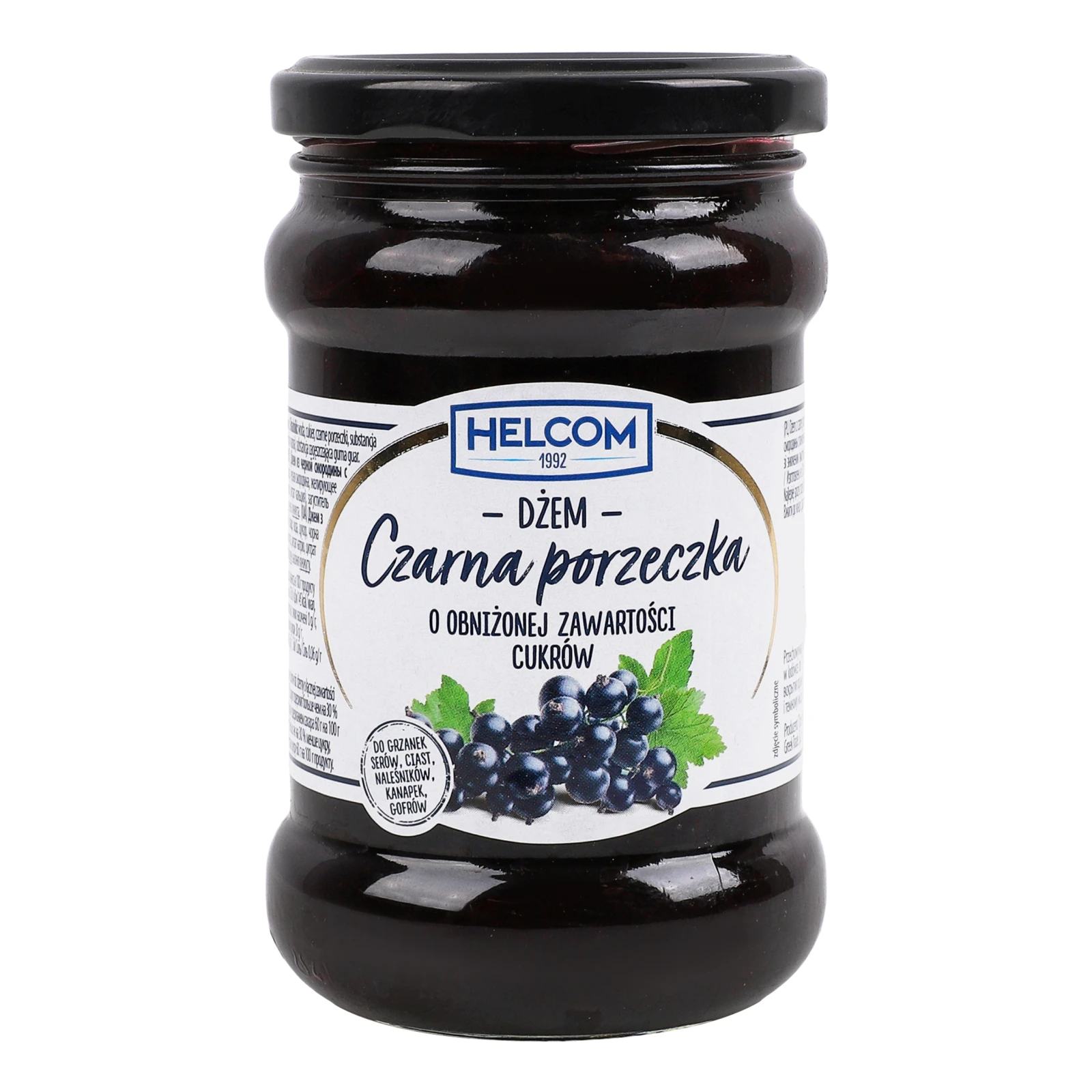 Джем Helcom з чорної смородини зі зниженим вмістом цукру 320г Фото №:1