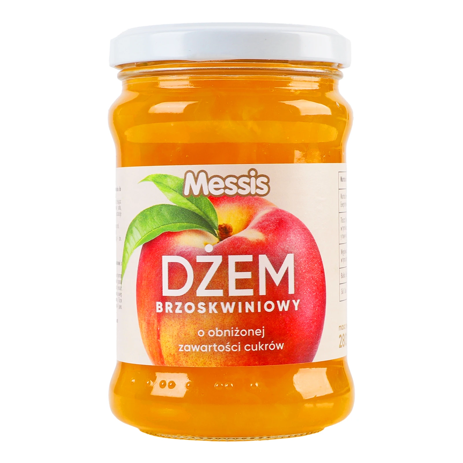 Джем Messis 280г персик зі зниженим вмістом цукру ск/б Фото №:1