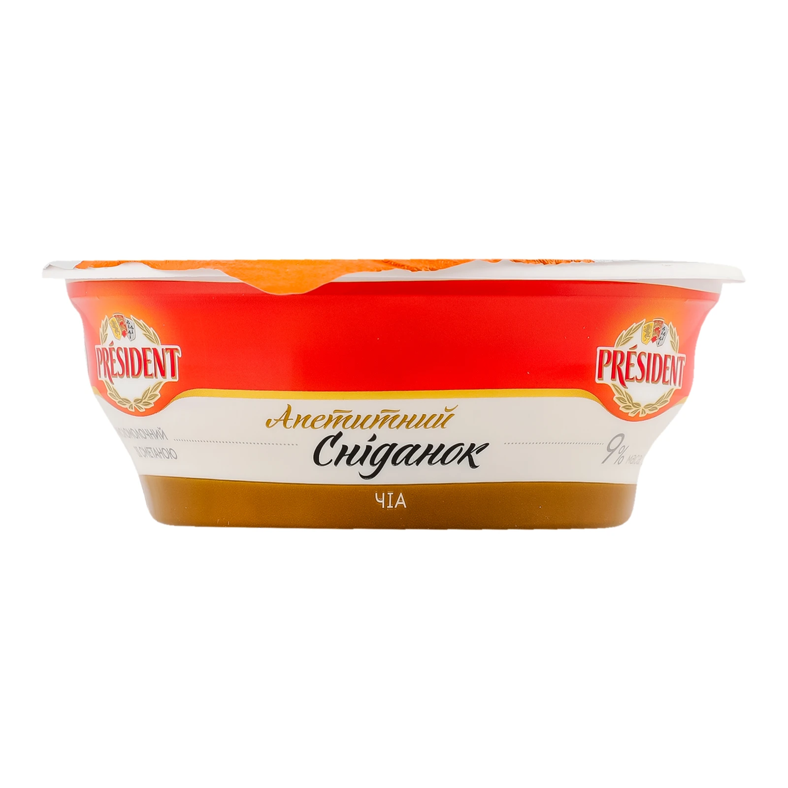 Сир кисломолочний President Творожний сніданок зі сметаною та чіа 9% 180г Фото №:1