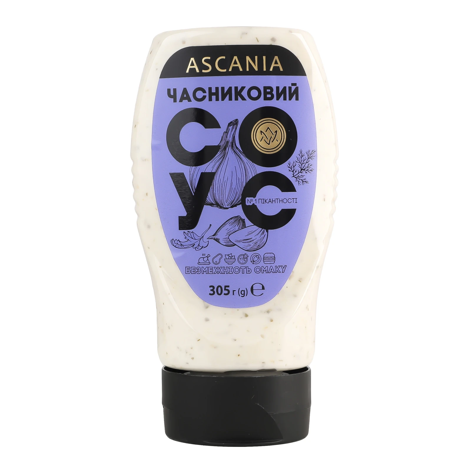 Соус Ascania Часниковий 305г Фото навігації №:1