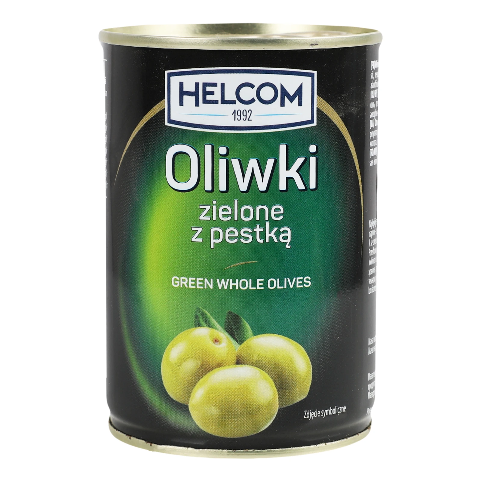 Оливки Helcom зелені з кісточкою 280г Фото №:1