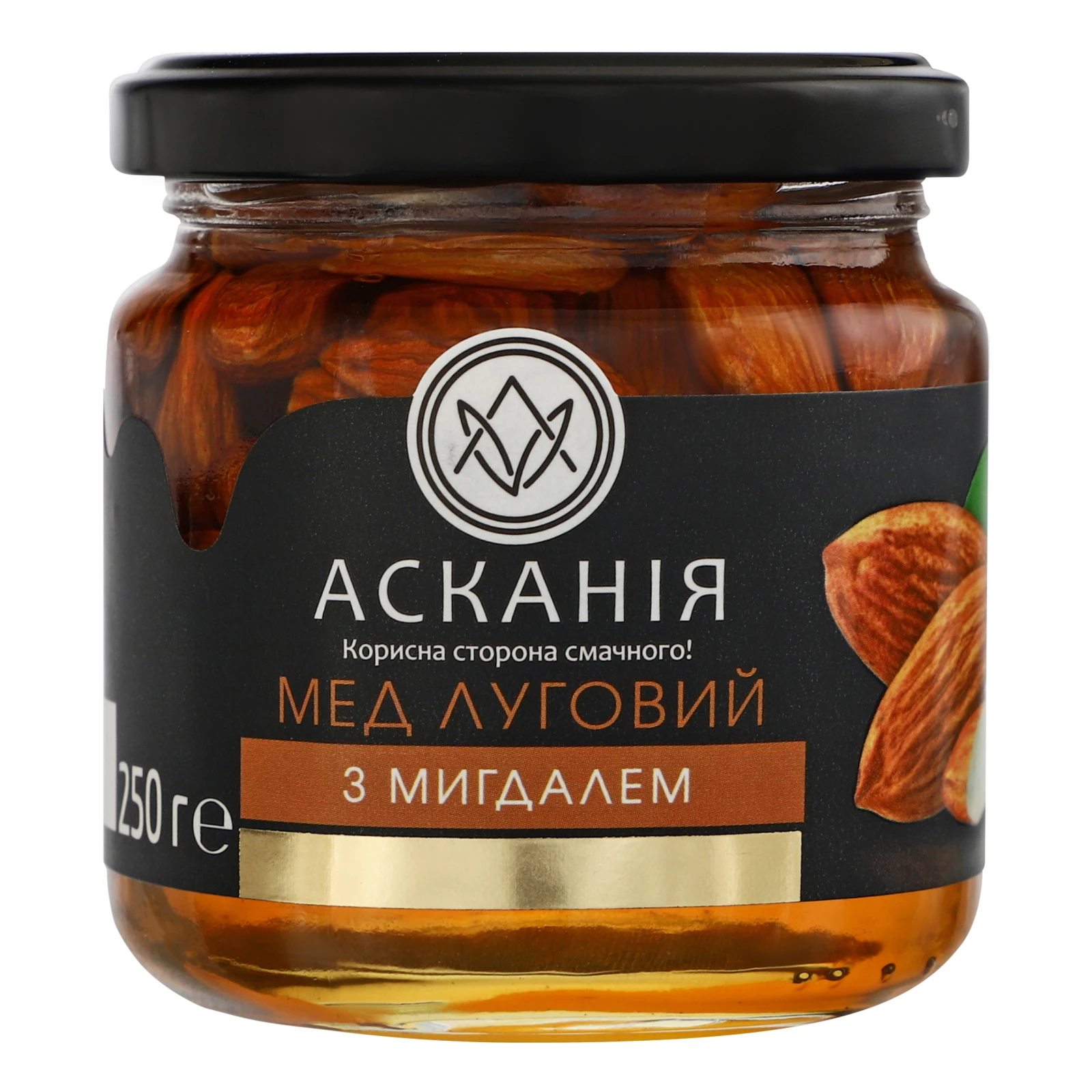 Мед Асканія натуральний квітковий луговий з мигдалем 250г Фото №:1