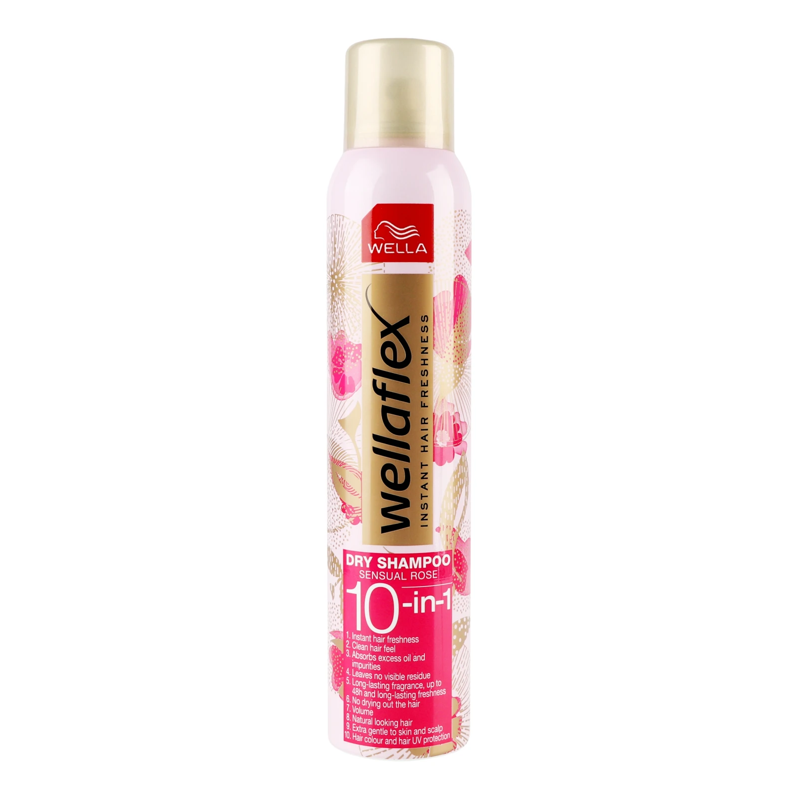 Шампунь сухий для волосся Wella Wellaflex Sensual Rose 10в1 180мл Фото навігації №:1