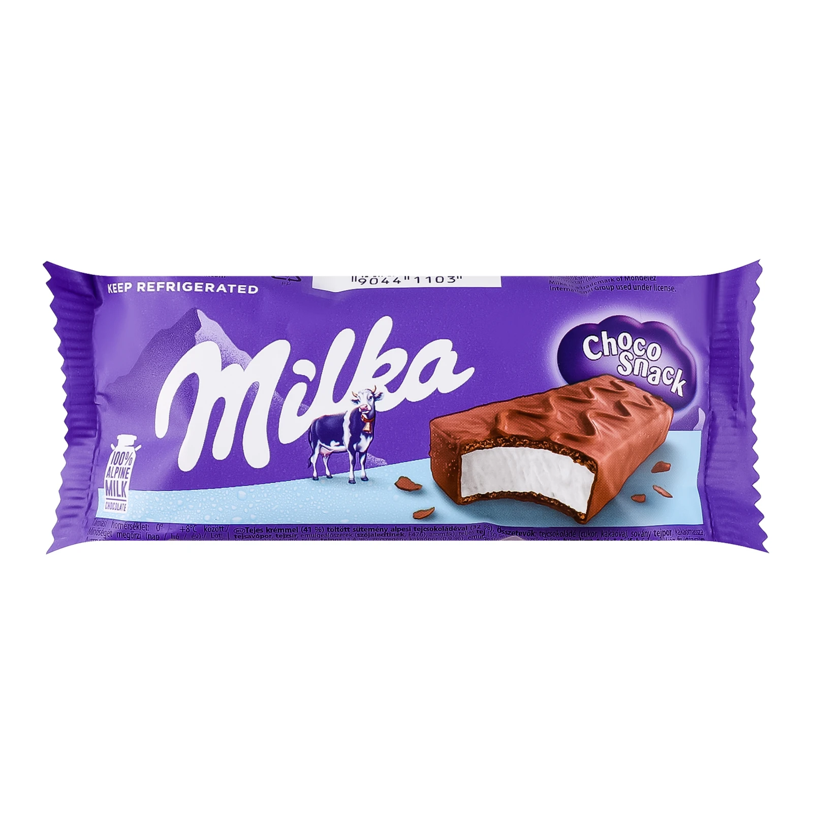 Тістечко Milka Choco snack бісквітне в молочному шоколаді з молочною начинкою 29г Фото №:1