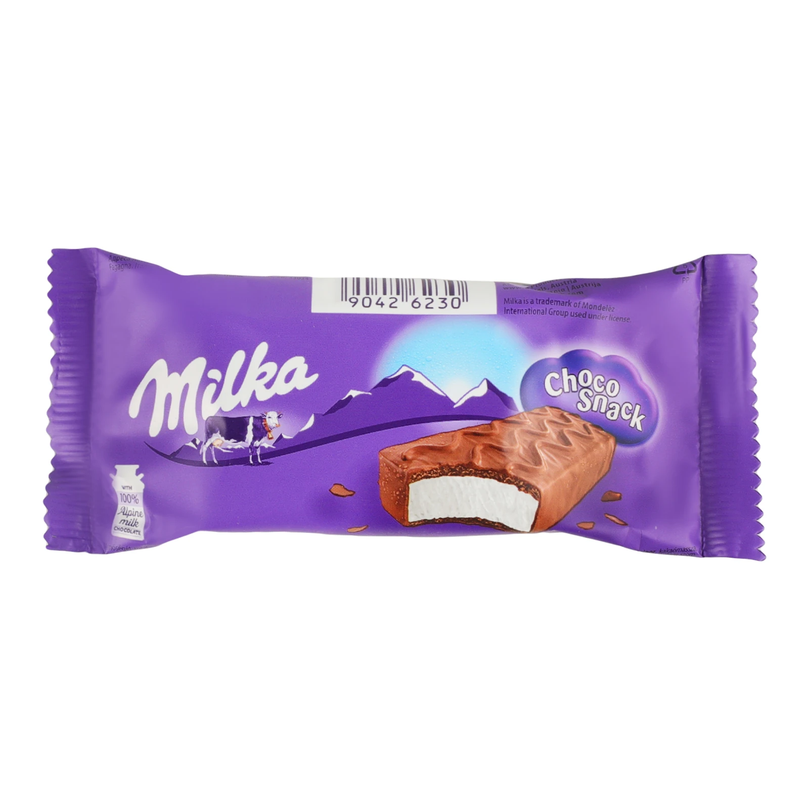 Тістечко Milka Choco snack бісквітне в молочному шоколаді з молочною начинкою 29г Фото навігації №:1
