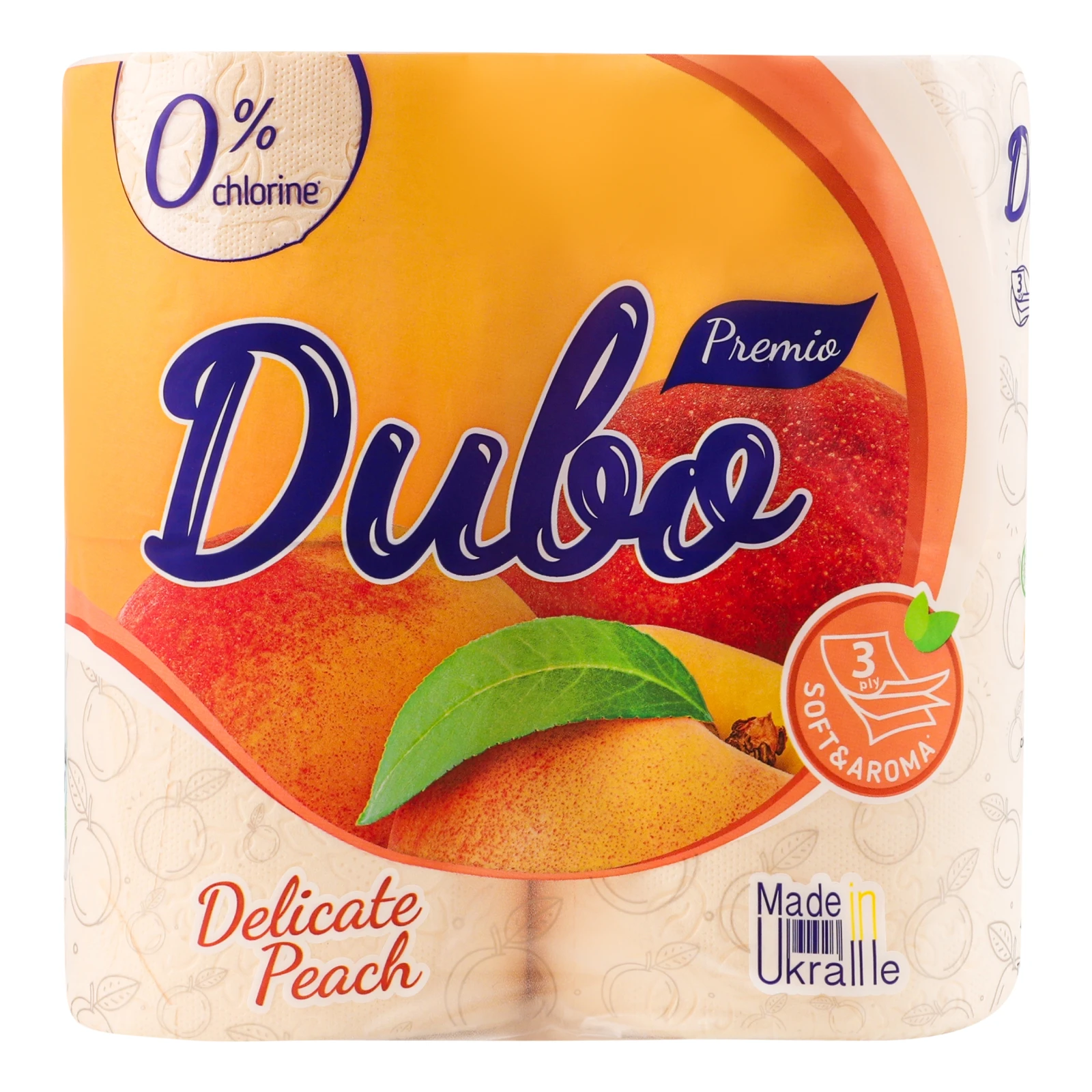 Папір туалетний Диво Premio 3-х шаровий 150 листів Ніжний персик 4шт Фото №:1