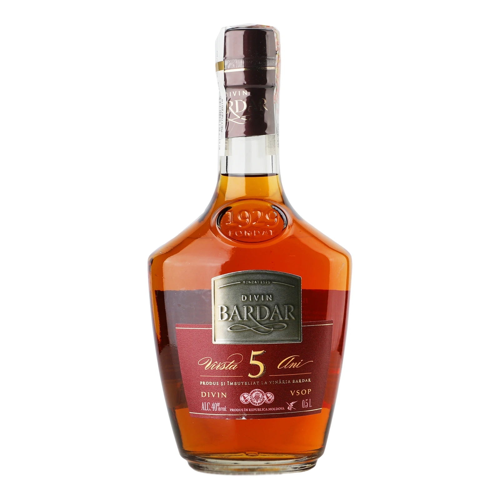 Дівін Bardar VSOP 5 років 40% 0.5л Фото №:1