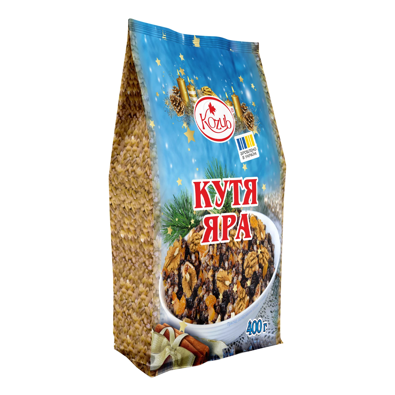 Крупа Козуб 400г кутя яра з твердих сортів пшениці Фото №:1
