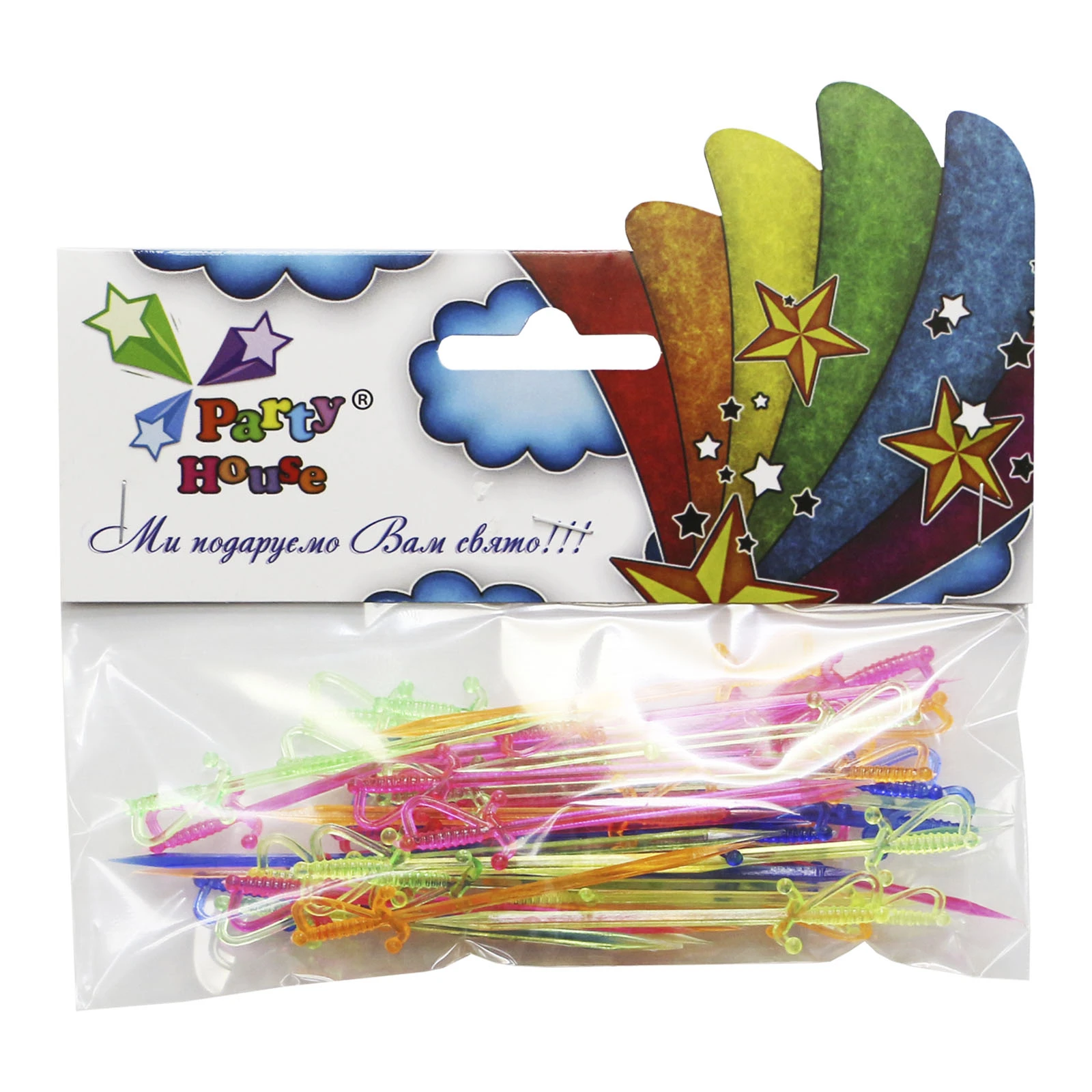 Шпажки Party House для канапе фігурні асорті 50шт Фото №:1
