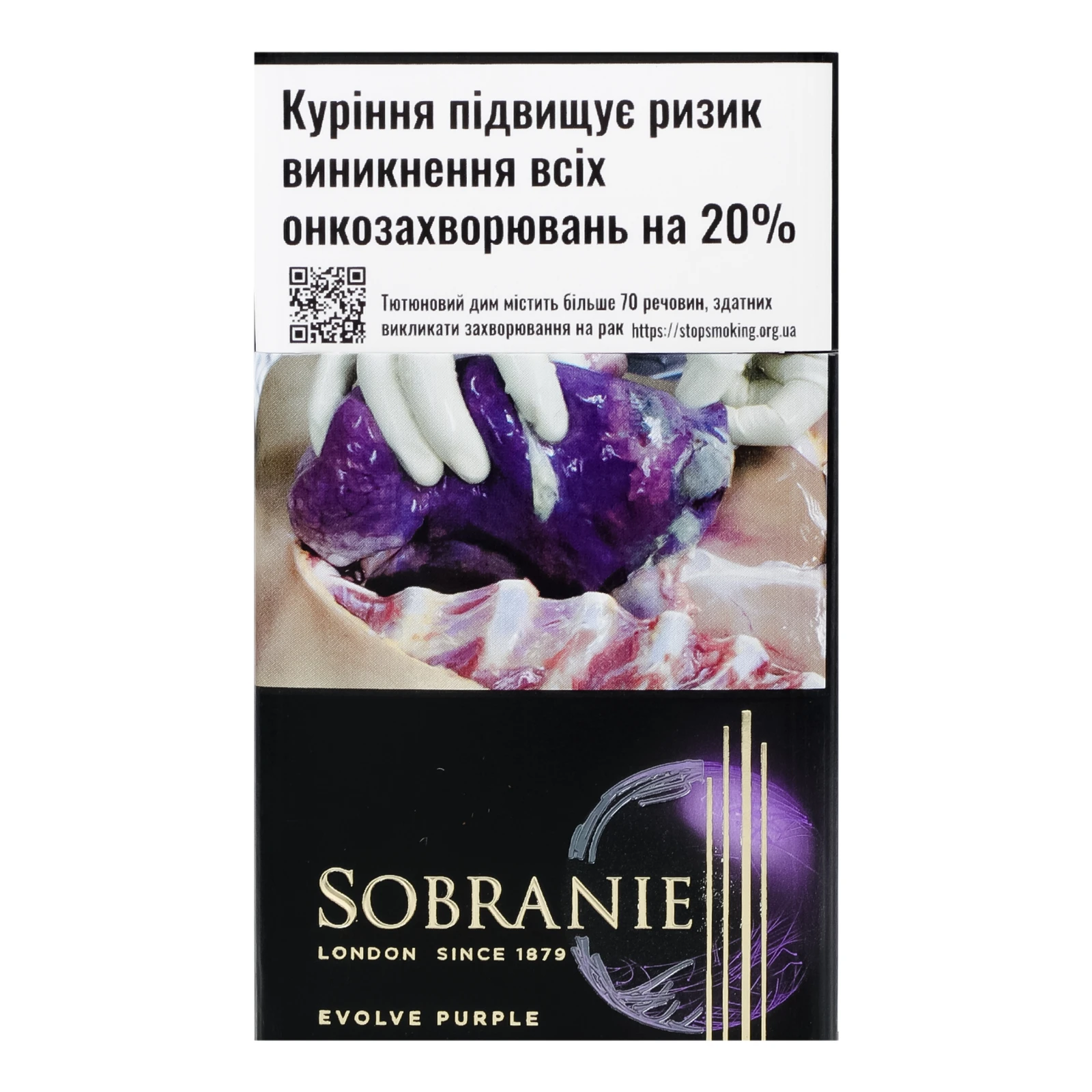 Сигарети Sobranie Evolve Purple з фільтром 20шт/уп Фото №:1