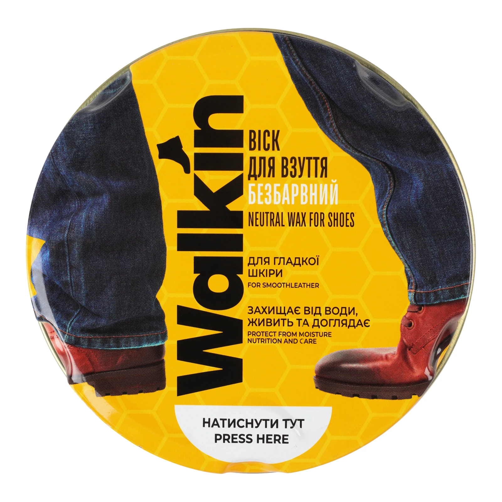 Віск Walkin для взуття з гладкої шкіри безбарвний 75мл Фото №:1