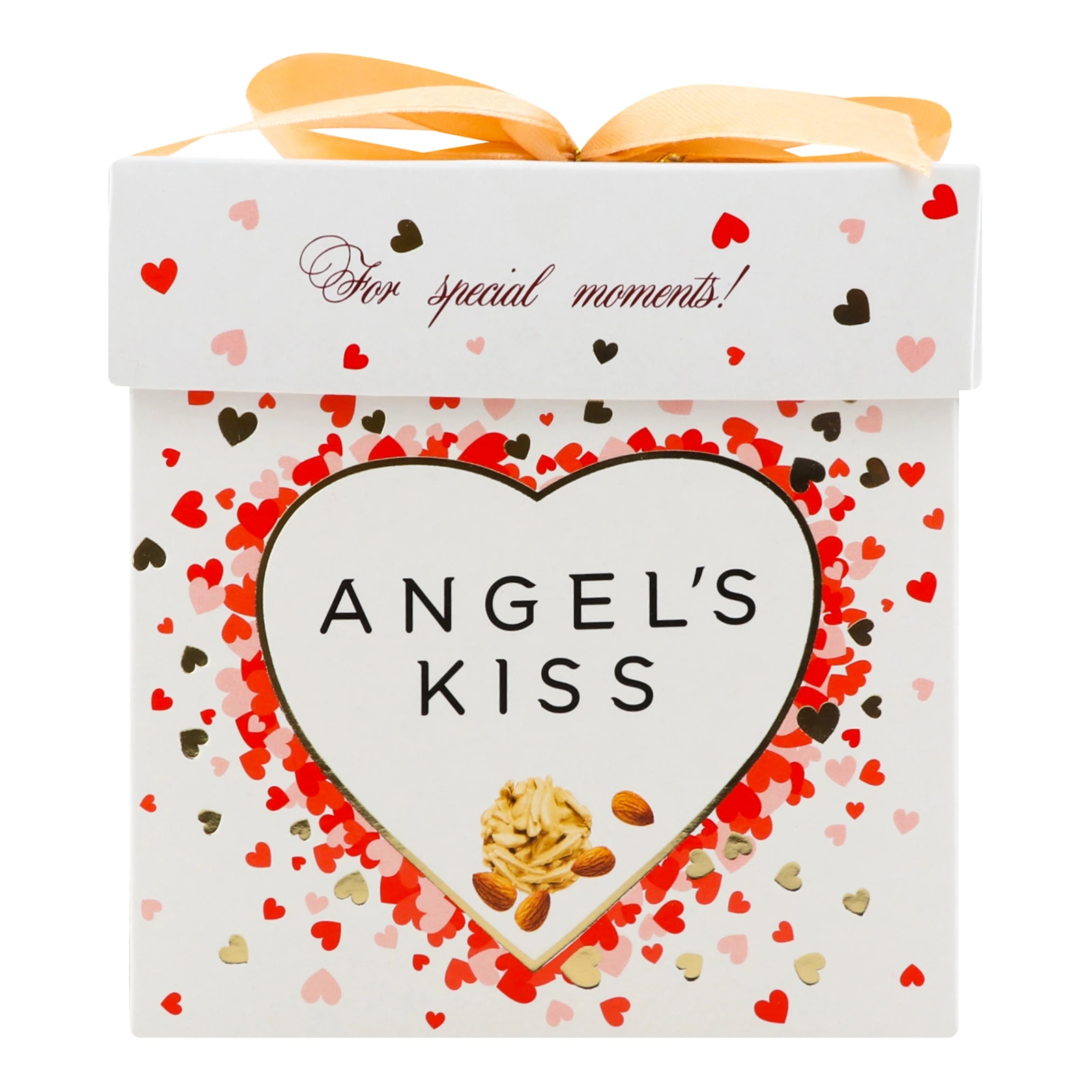 Цукерки Любімов Angel's Kiss шоколадні білі з мигдалем, рисовими кульками та кокосовою стружкою 140г фото 2