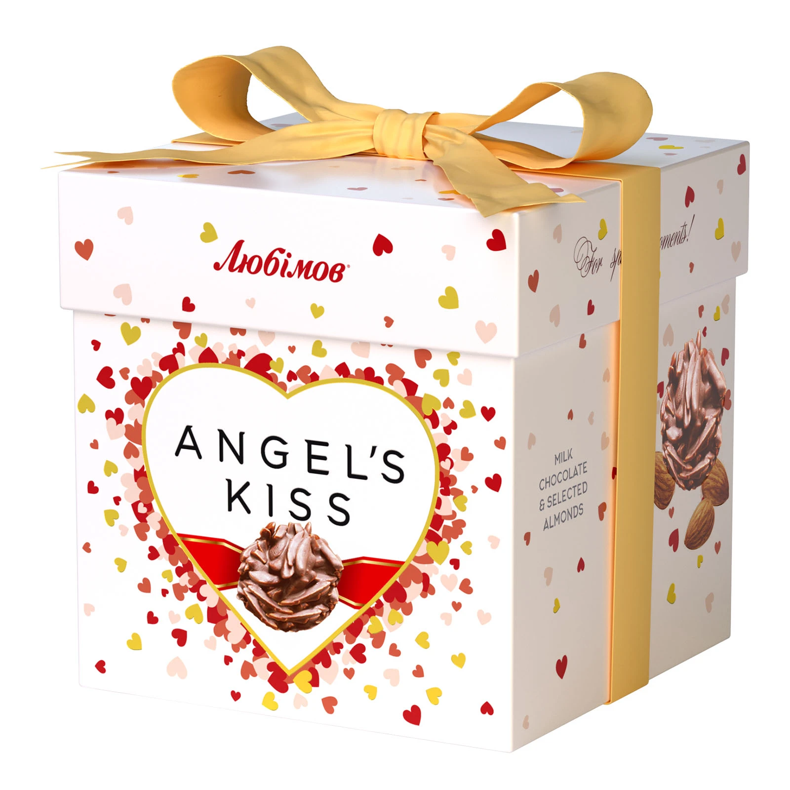 Цукерки Любімов 140г Angel`s kiss молочні з мигдалем КУБ Фото №:1