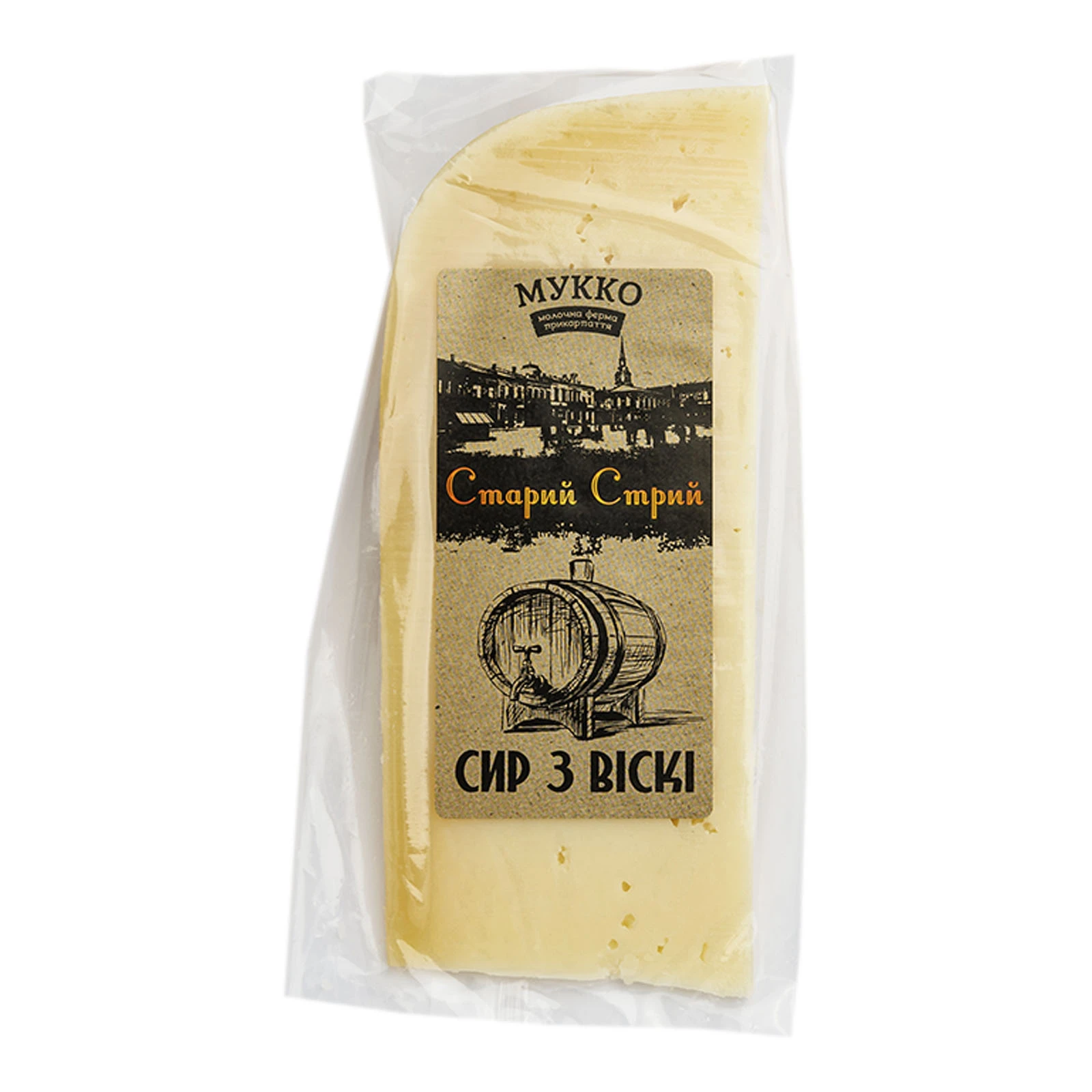 Сир Мукко Старий Стрий твердий з віскі 42.5% Фото №:1