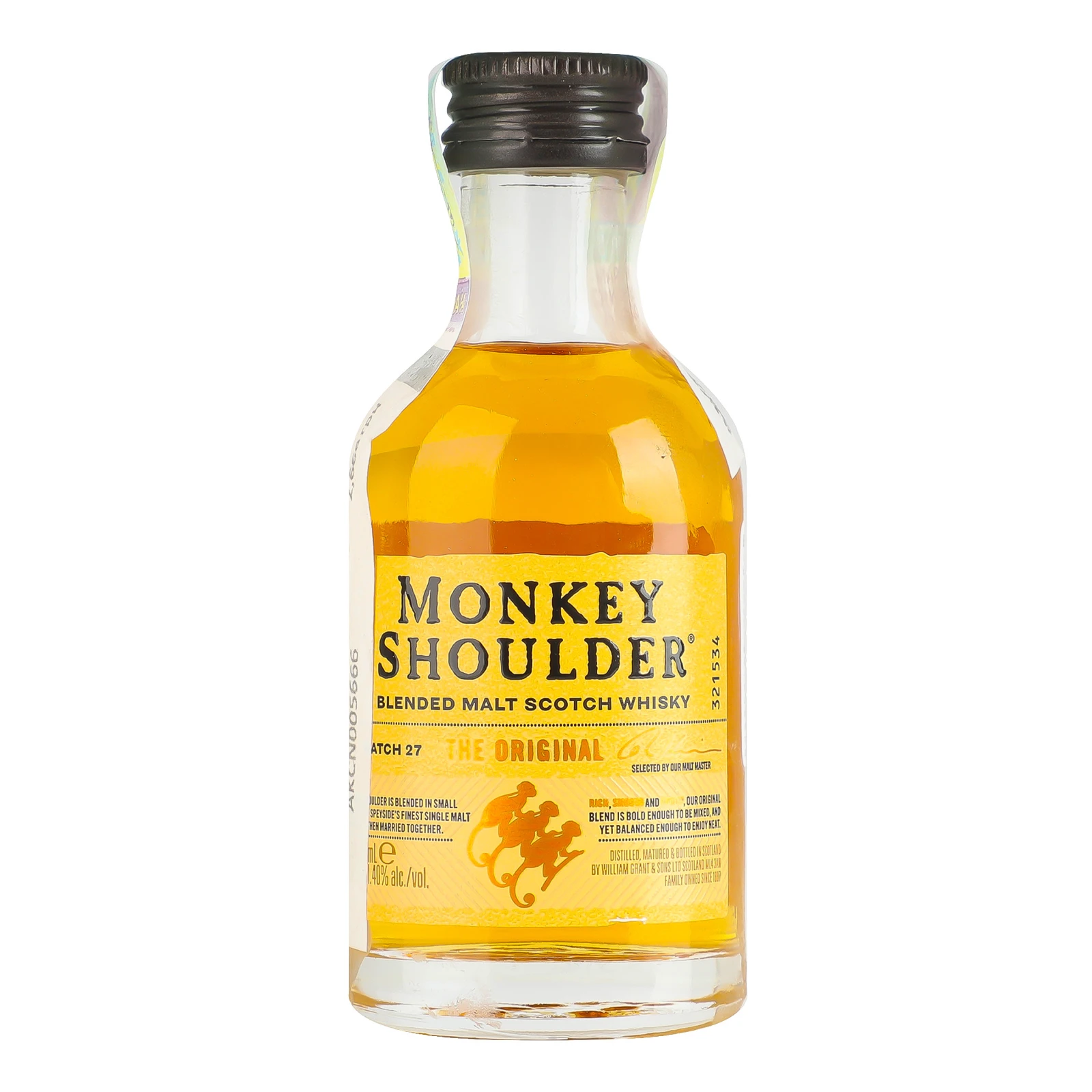 Віскі Monkey Shoulder солодовий 40% 0.05л