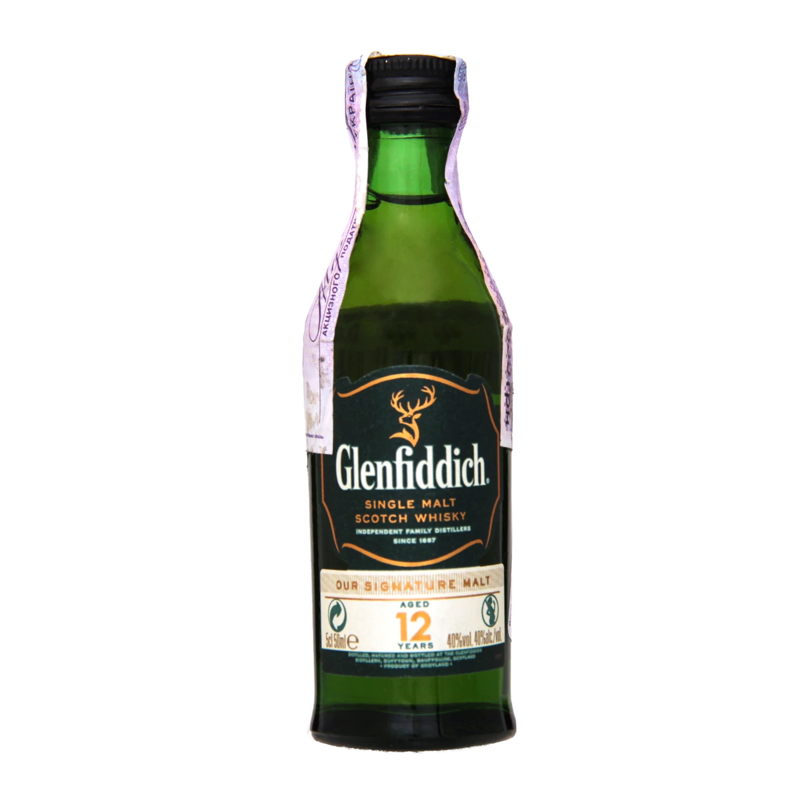 Віскі Glenfiddich 0,05л 40% 12 років Фото навігації №:1