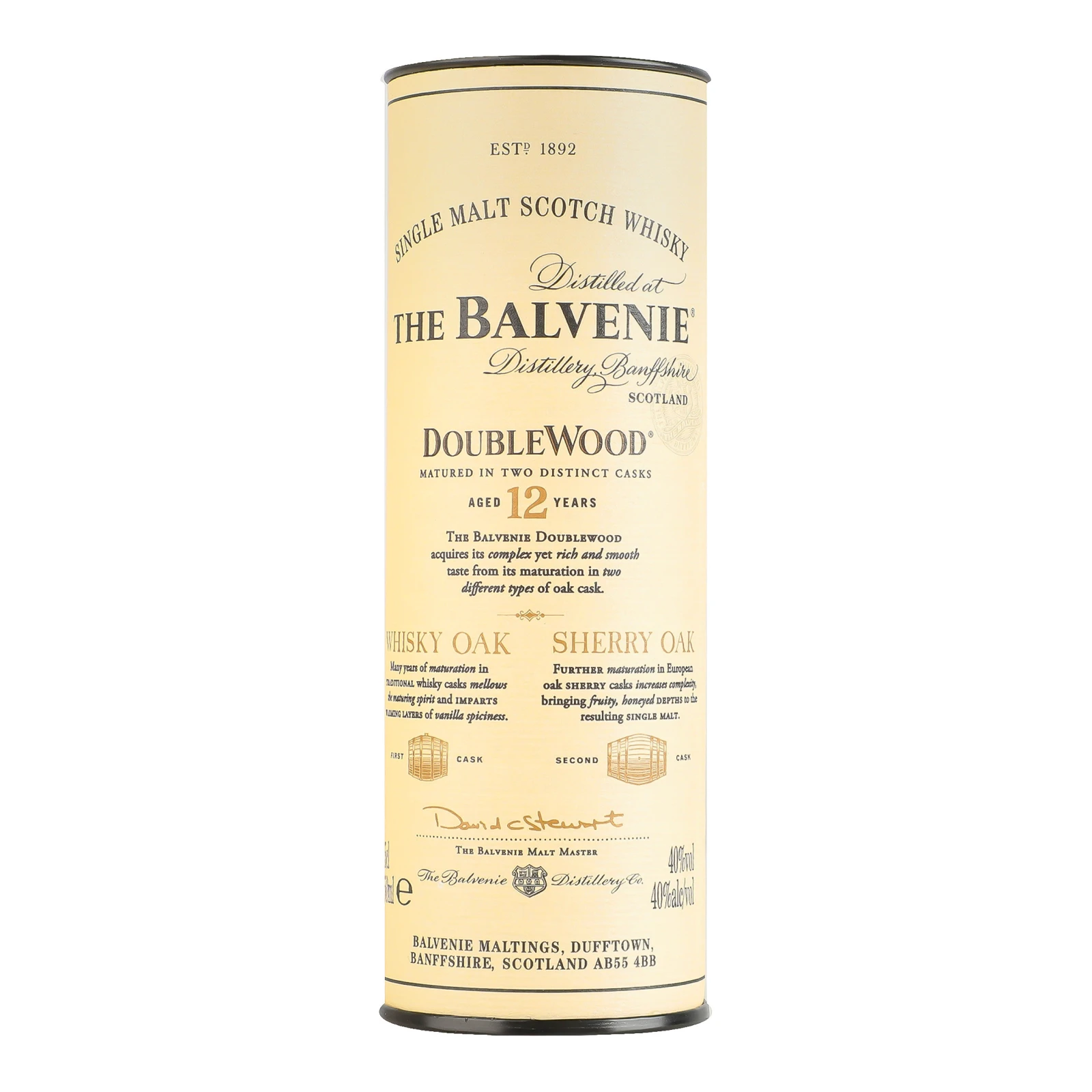 Віскі  Balvenie Doublewood 12YO односолодовий 40% 0.05л