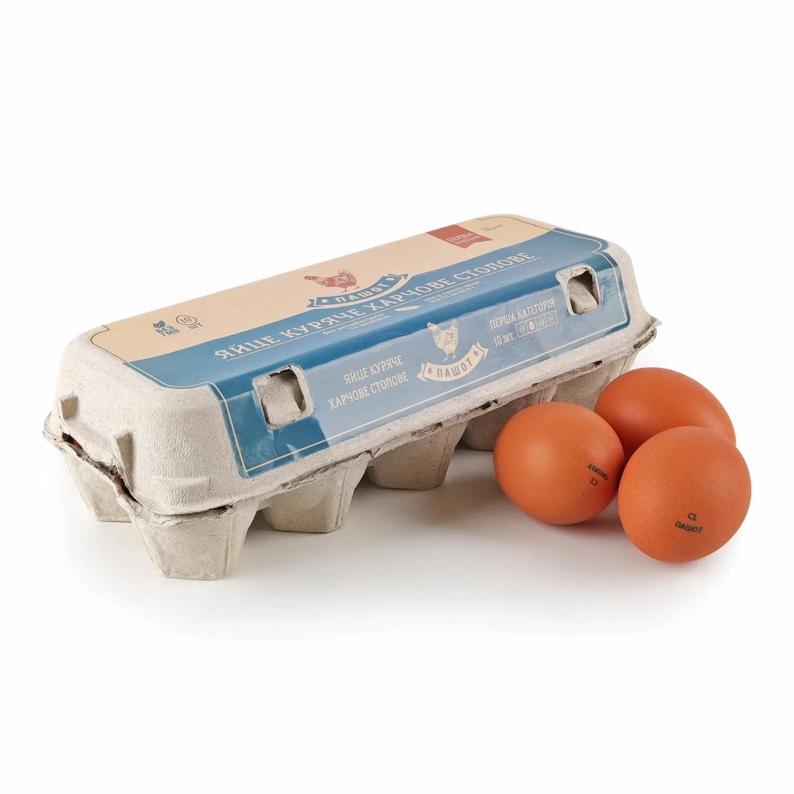 Яйця Пашот курячі харчові столові С1 10шт Фото №:1